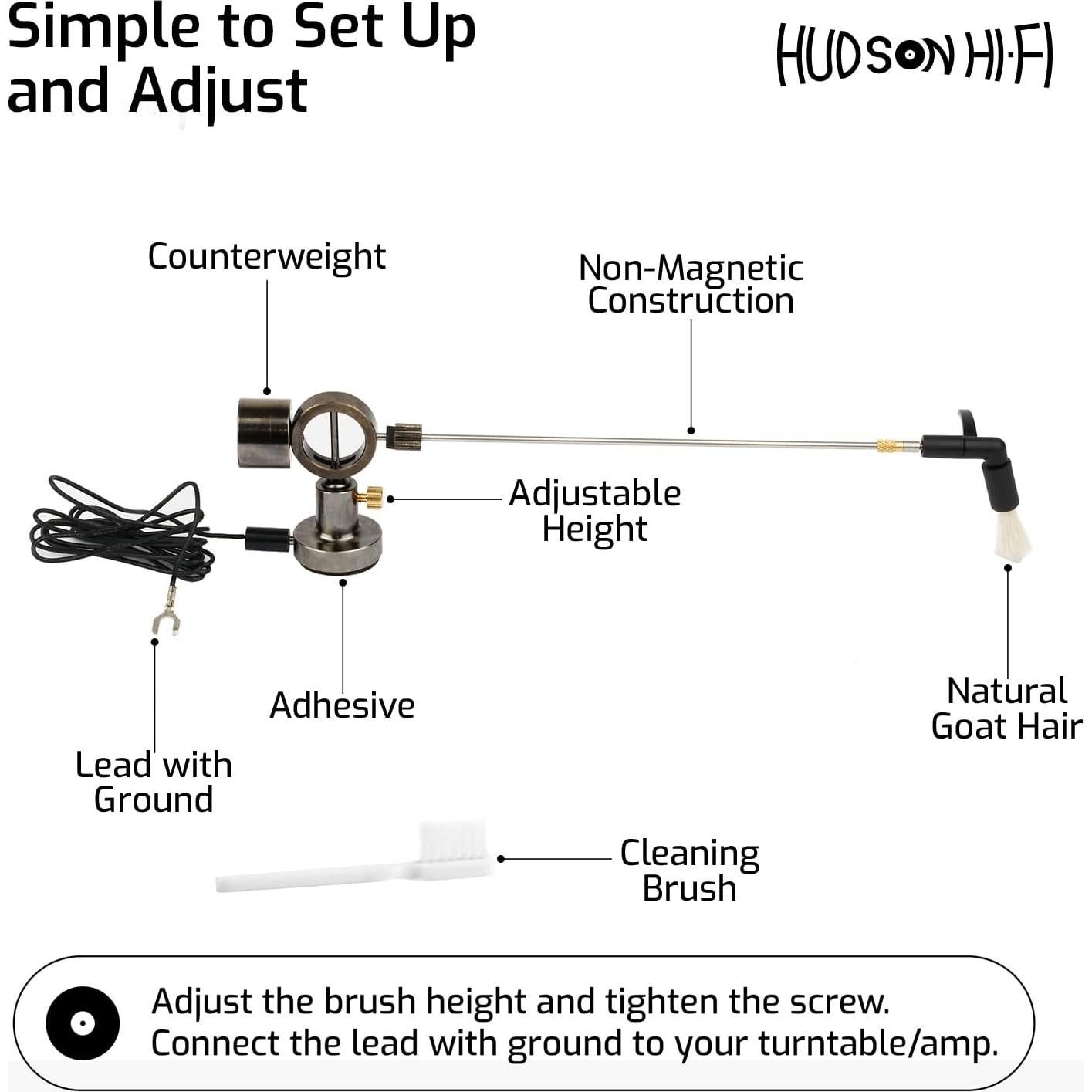 Brazo de Limpieza Antiestático Hudson Hi-Fi AntiStatArm 150g