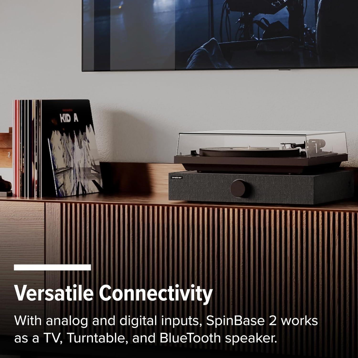 Altavoces Andover Audio SpinBase 2 con Bluetooth y Phono - Negro