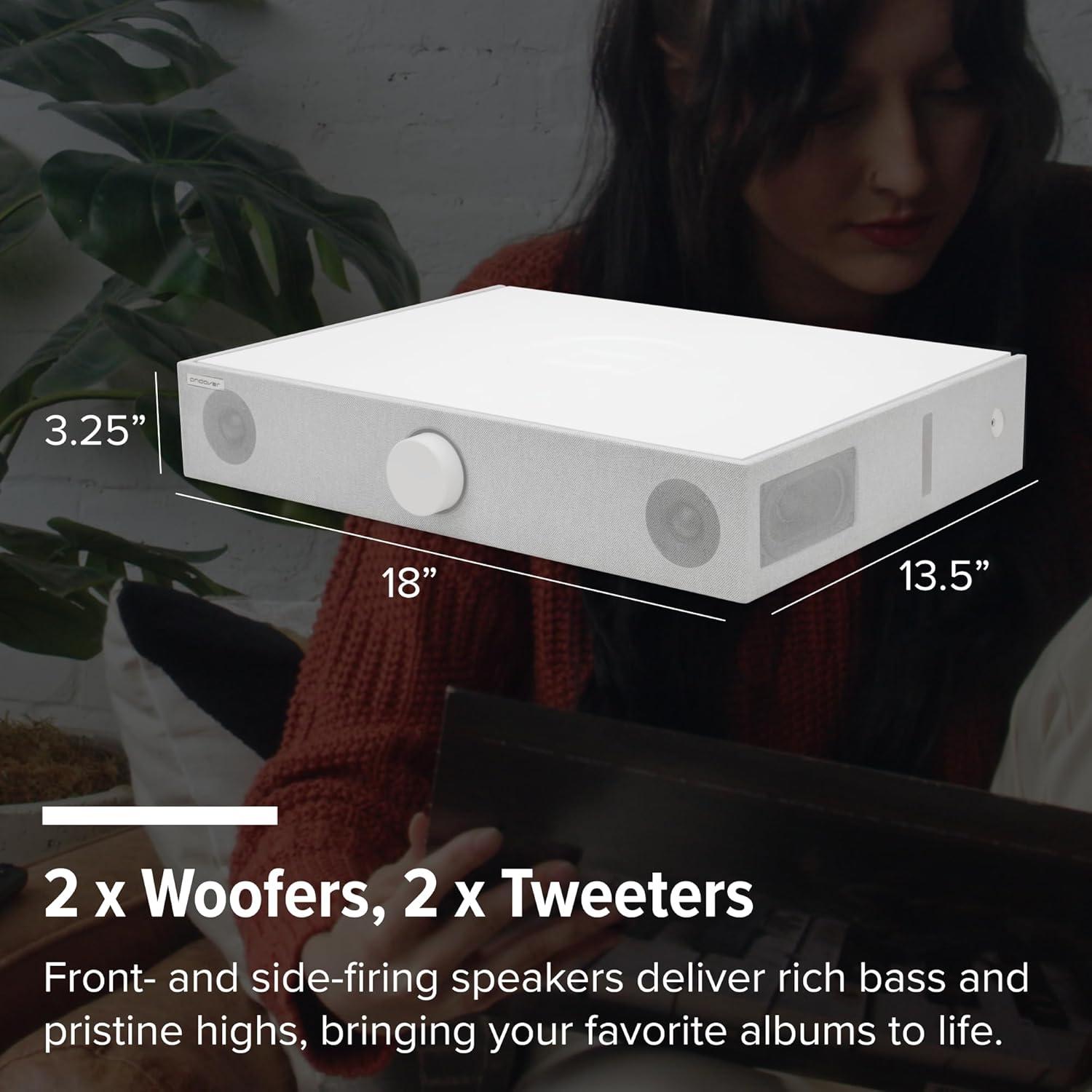 Altavoces Andover Audio SpinBase 2 con Bluetooth y Phono - Negro