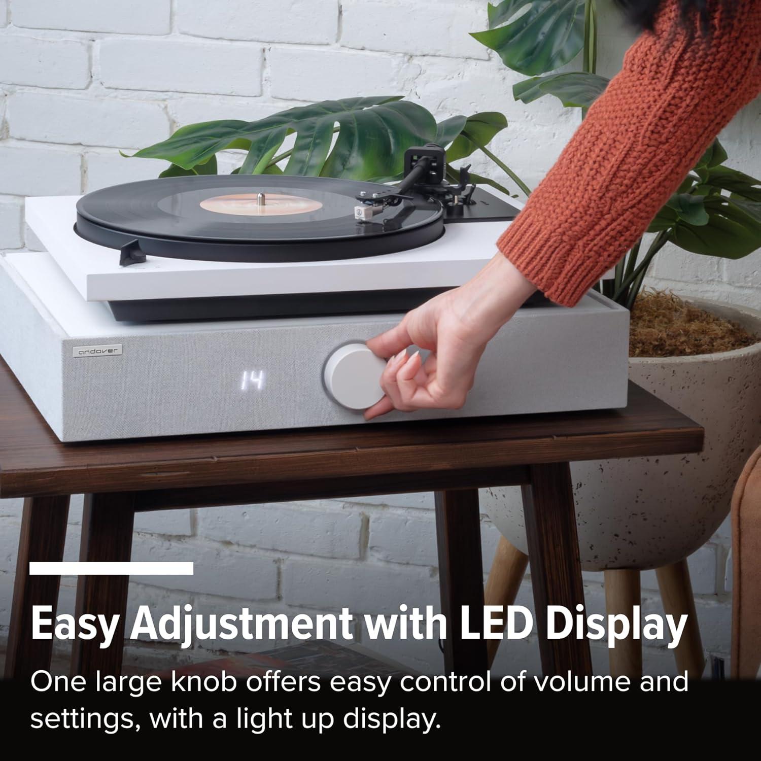 Altavoces Andover Audio SpinBase 2 con Bluetooth y Phono - Negro