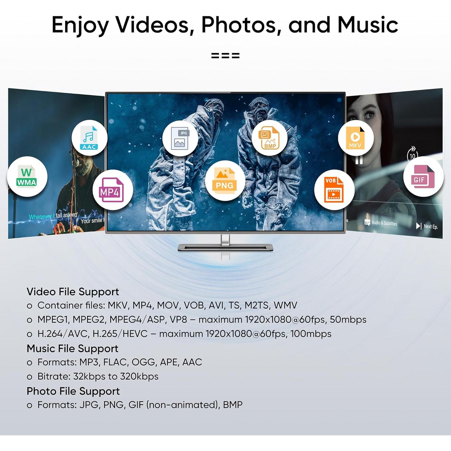 Reproductor de Medios Digitales NEUMI Atom 1080P HDMI USB SD