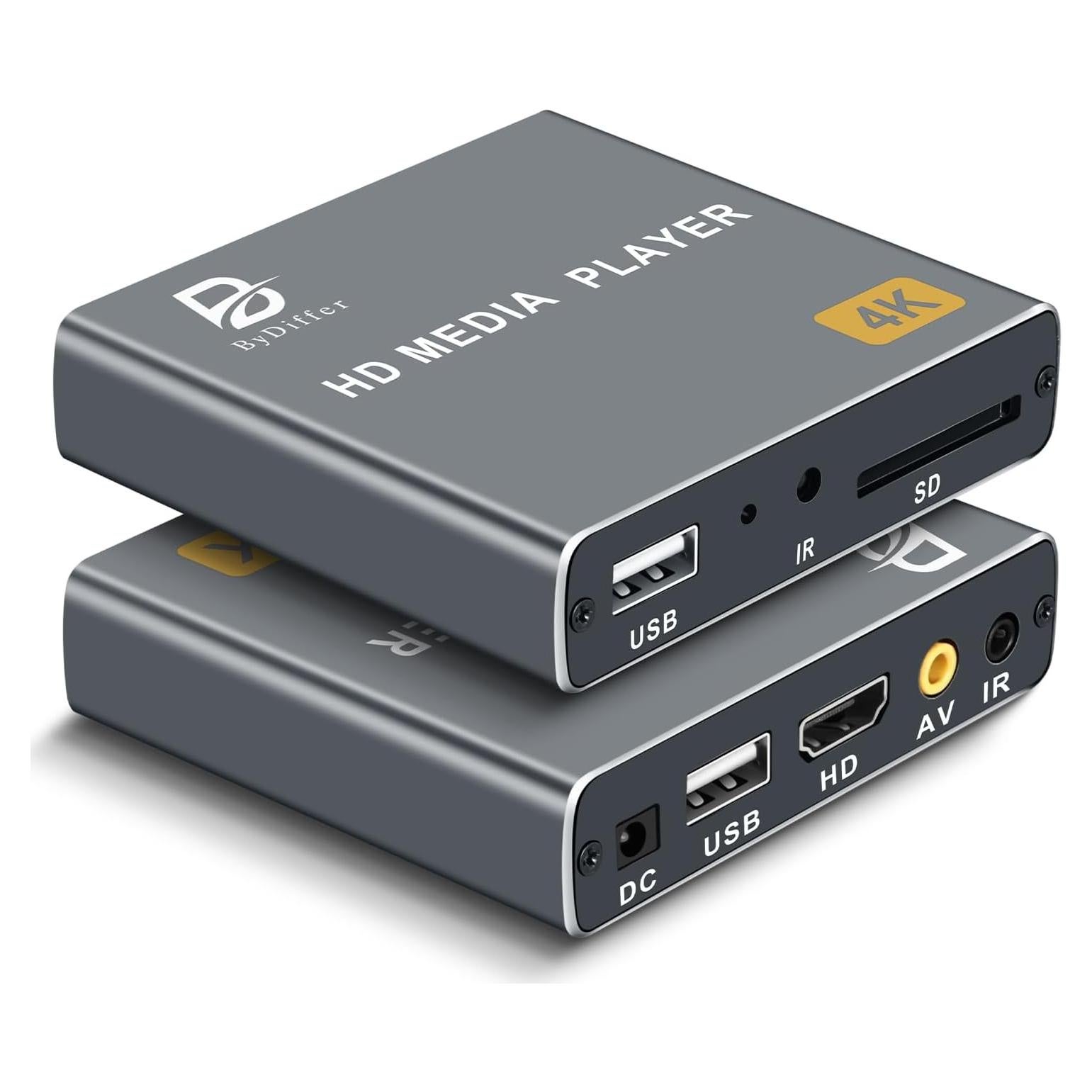 Reproductor de Medios Digitales 4K fnetic HD19 HDMI AV Gris