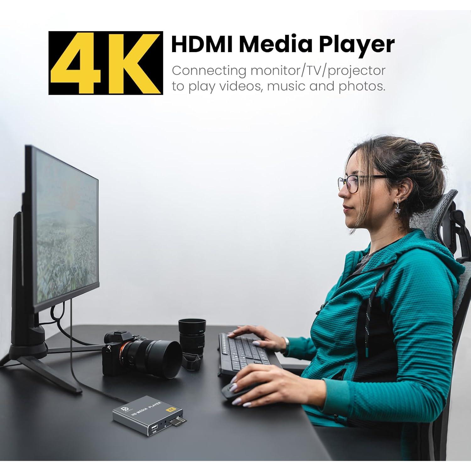 Reproductor de Medios Digitales 4K fnetic HD19 HDMI AV Gris