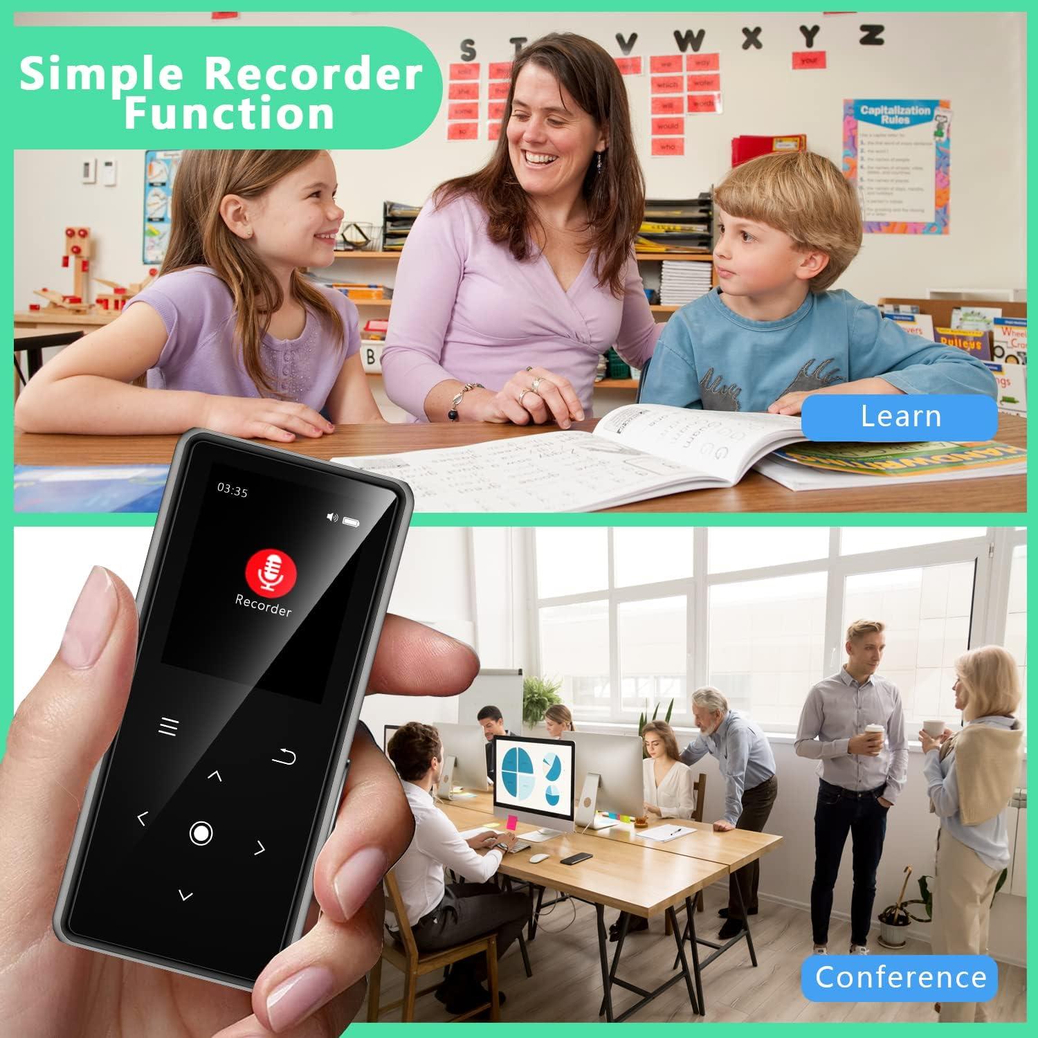 Reproductor MP3 AiMoonsa 128GB Bluetooth 5.2 Altavoz HD