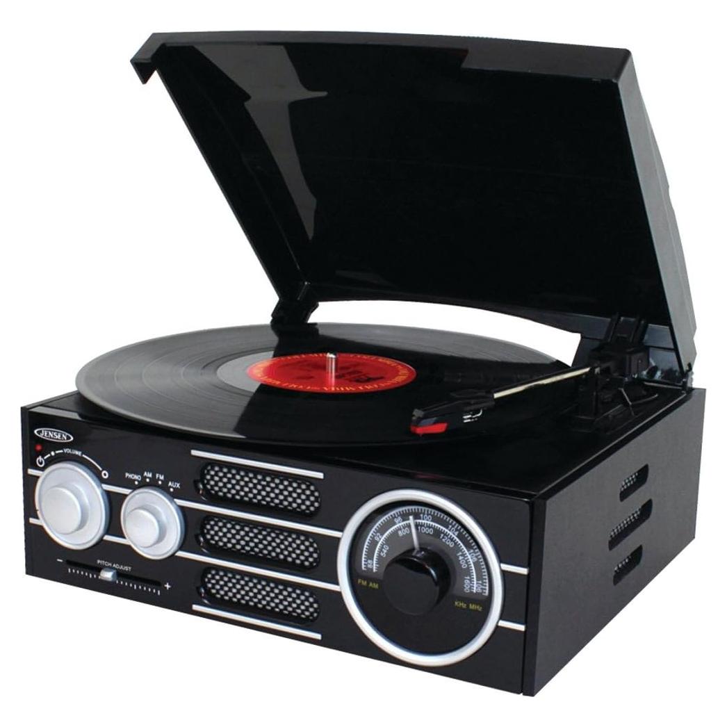 Tocadiscos Jensen JTA-300 con altavoces y USB 3 velocidades