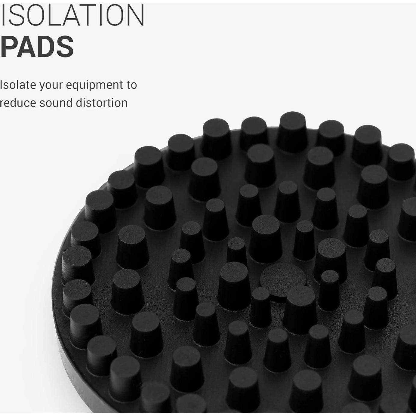 Pies de Aislamiento kwmobile para Tocadiscos - 4 Almohadillas Antivibración