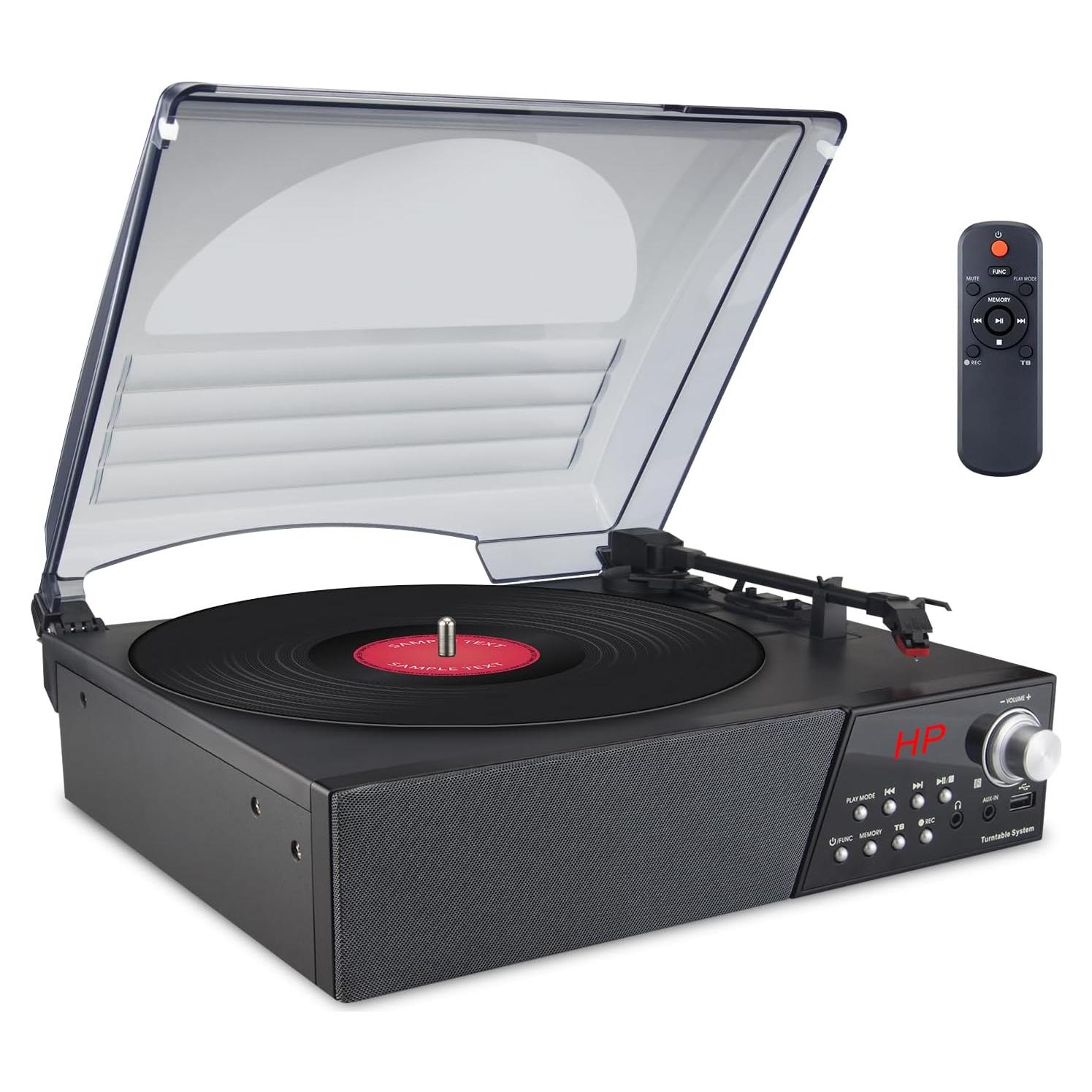 Tocadiscos LUXSWAY DY-1852E Negro Bluetooth 3 Velocidades