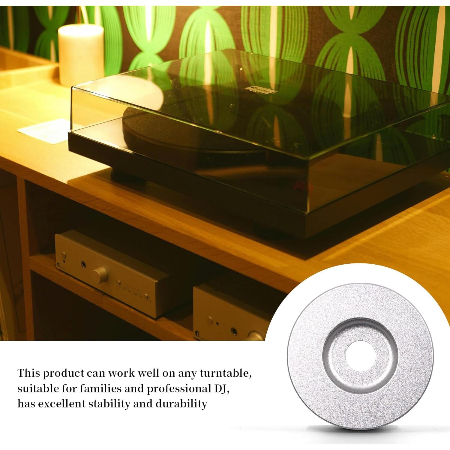 Adaptador de disco 45 RPM MayRecords Aluminio Plata 7"