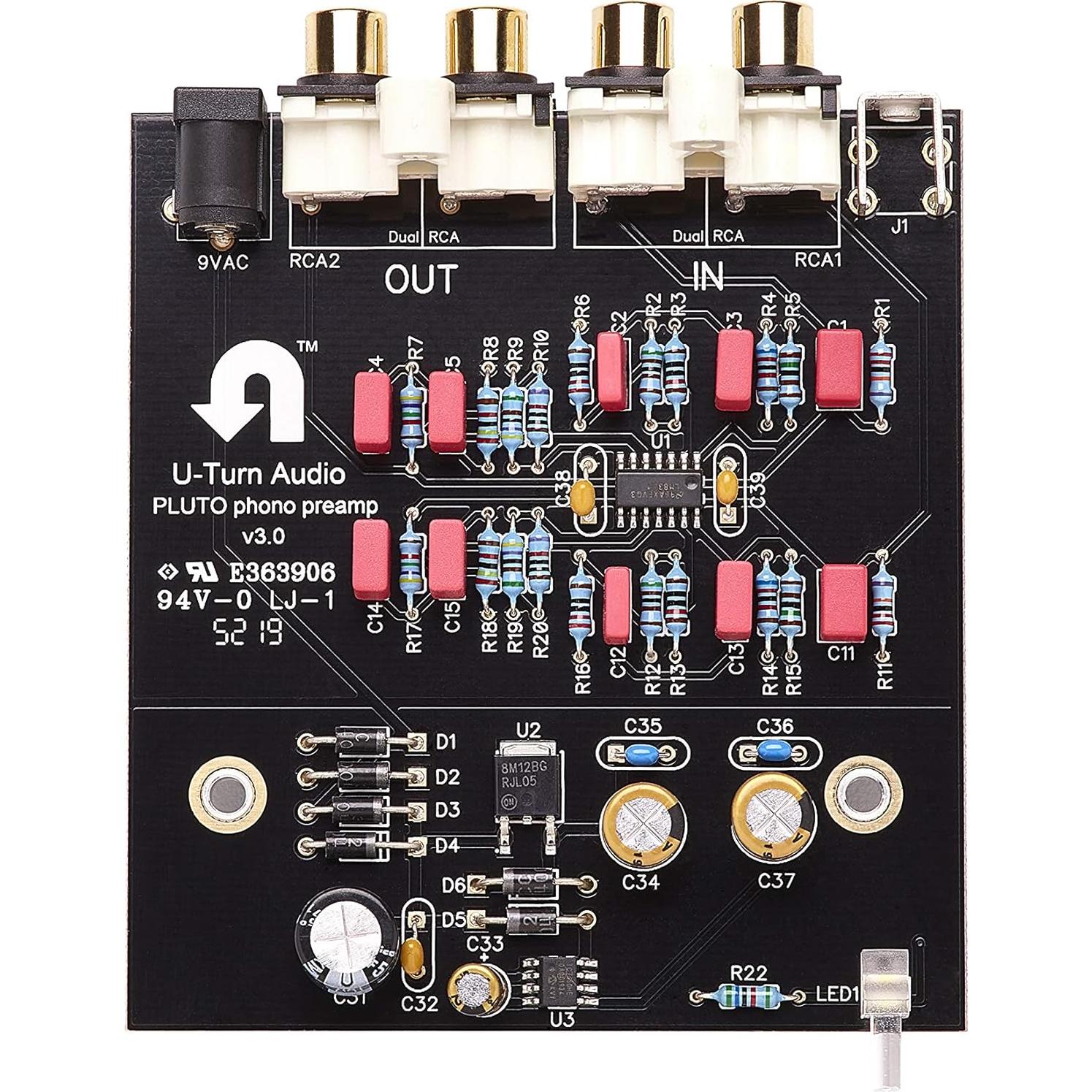 Previo de Phono U-Turn Audio Pluto 2 Aluminio Negro