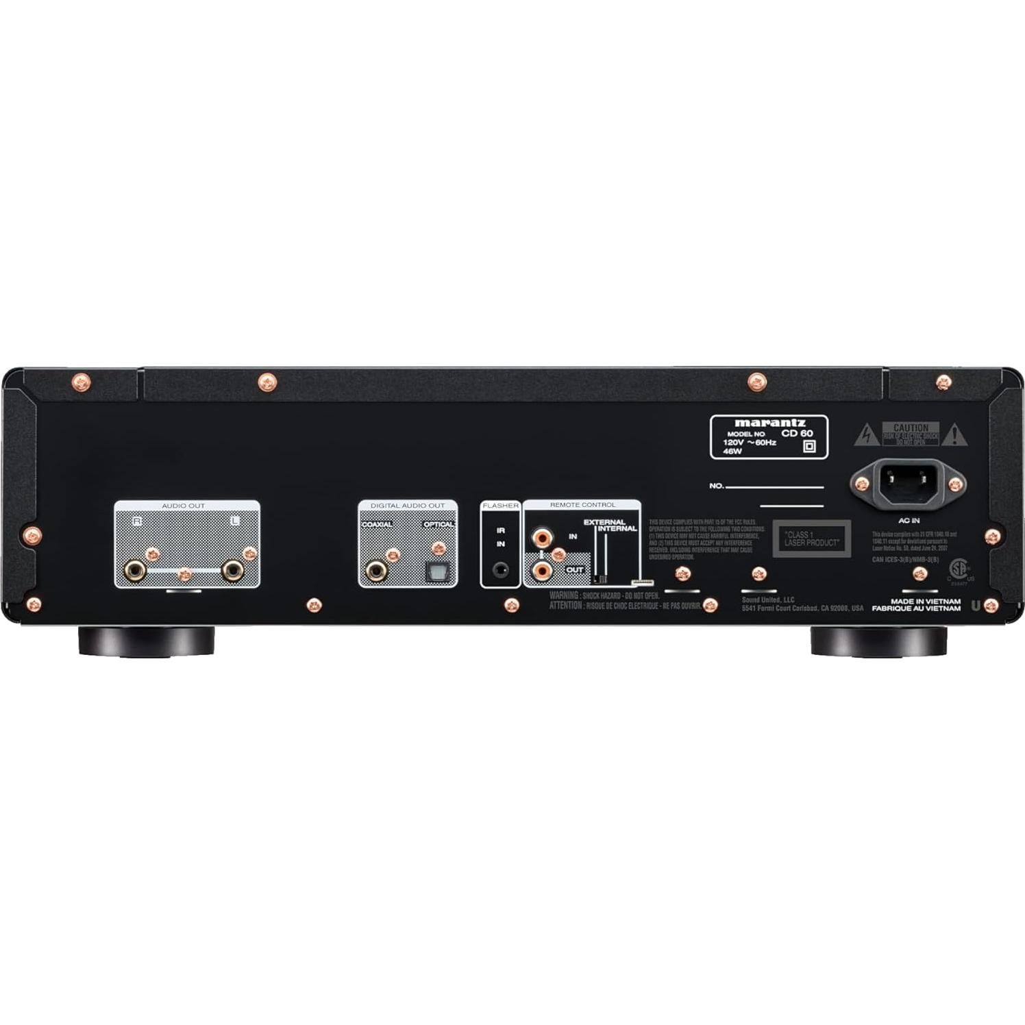 Reproductor de CD Marantz CD60 USB Frontal Negro 10.21 kg