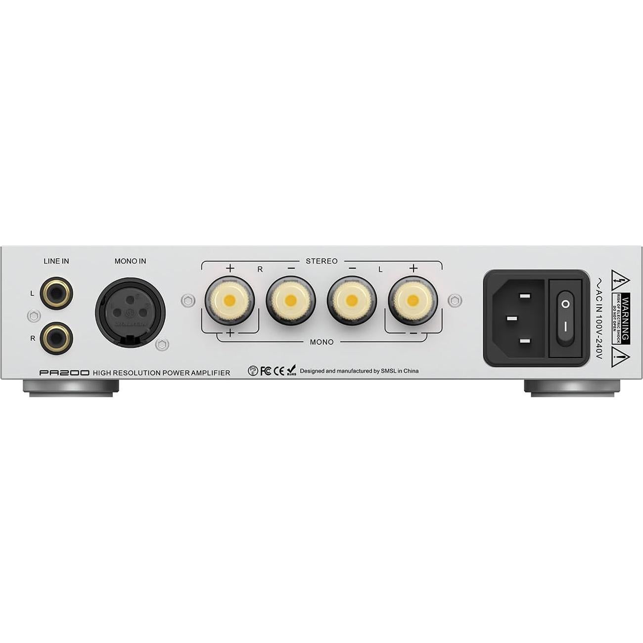 Amplificador de Potencia SMSL PA200 FET GaN 1.93 kg Estéreo