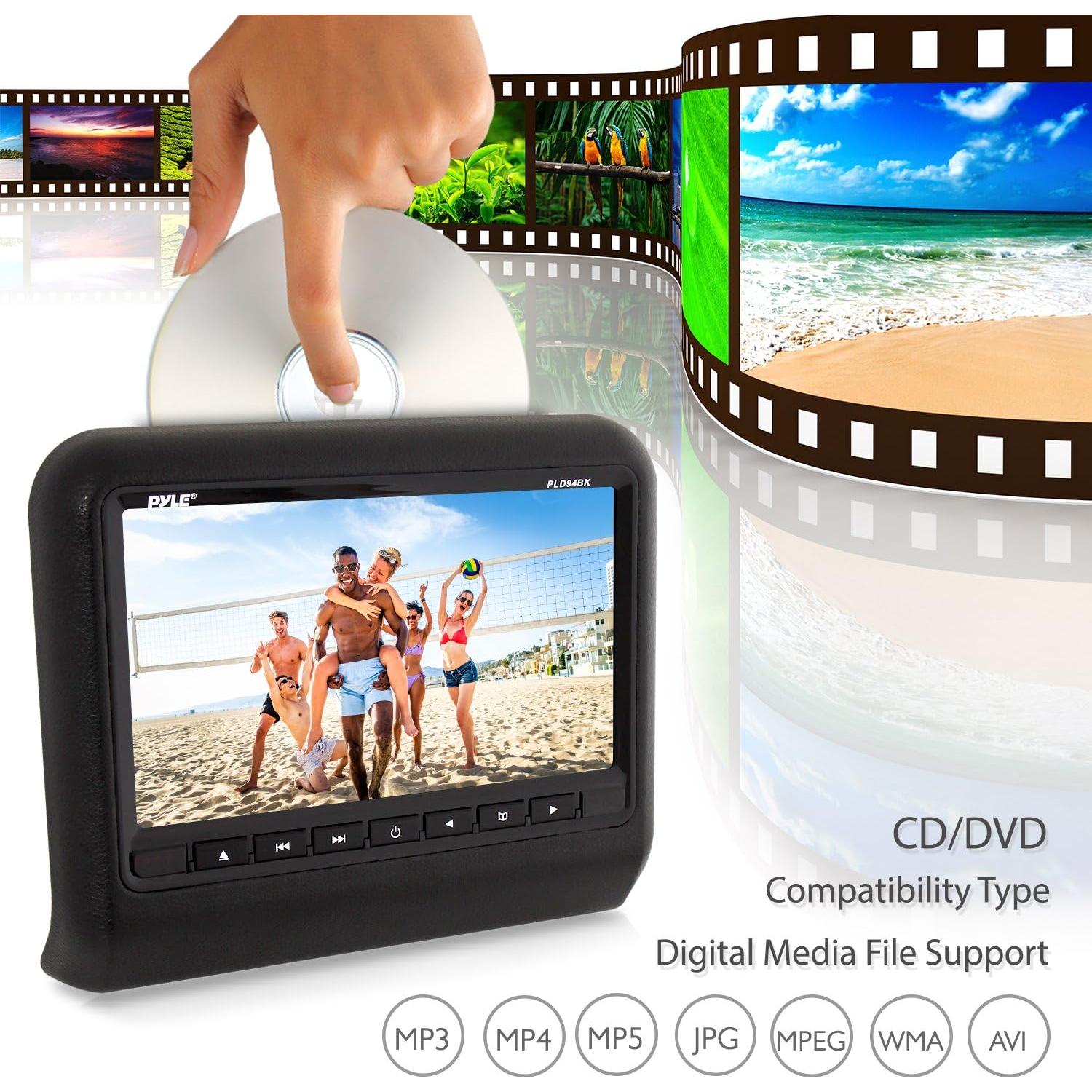 Monitor de Cabecera Pyle PLD94BK 9" LCD Reproductor DVD HDMI