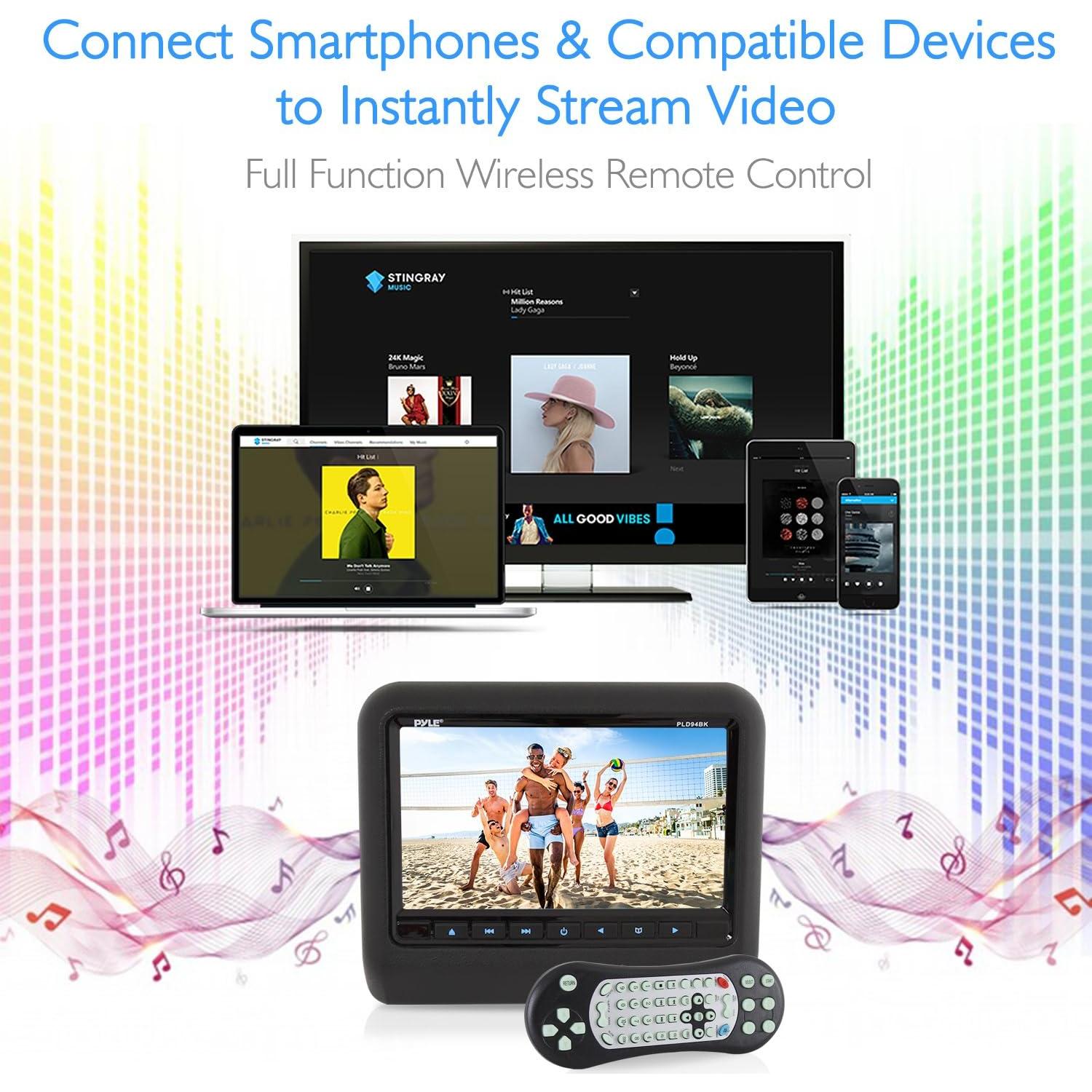 Monitor de Cabecera Pyle PLD94BK 9" LCD Reproductor DVD HDMI