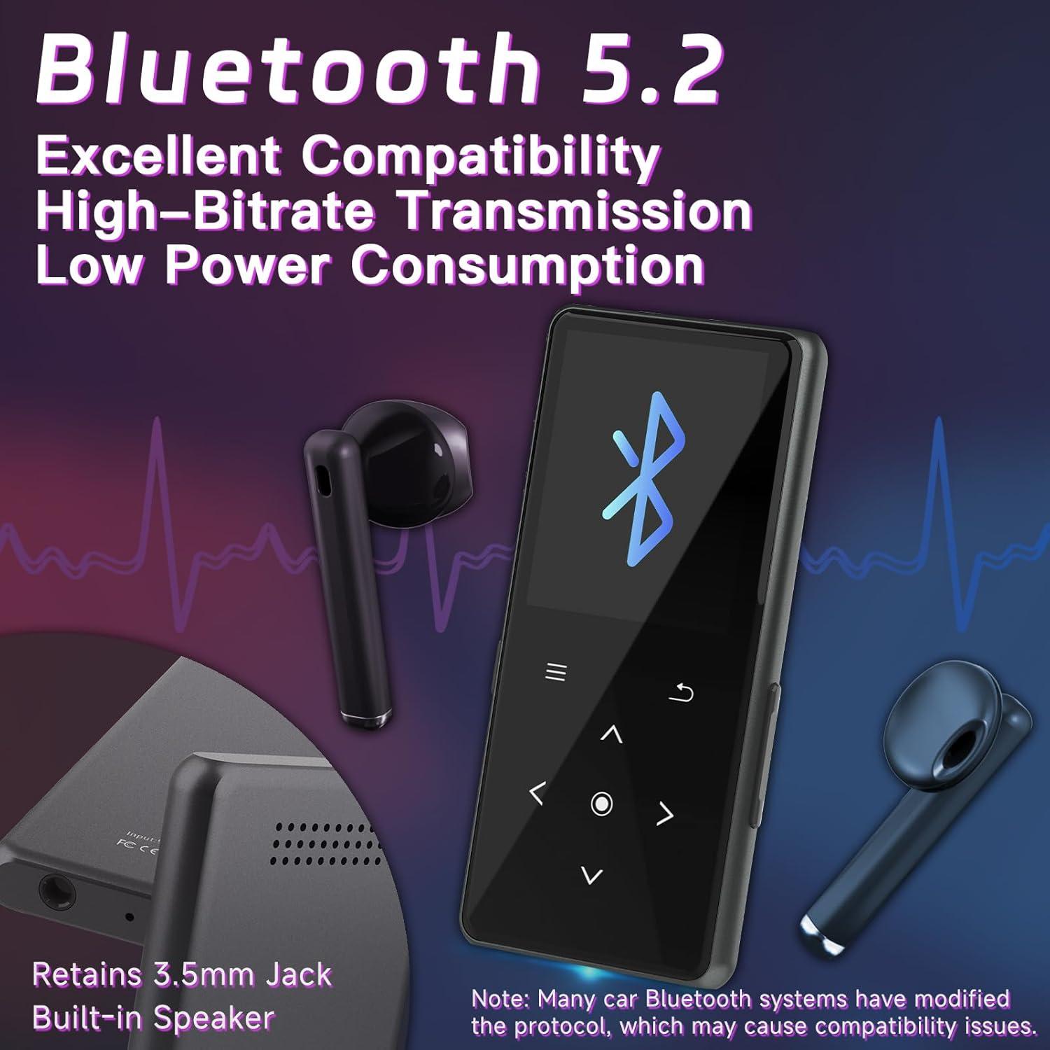 Reproductor MP3 Vaktare Gud 128GB Bluetooth 5.2 con Altavoz