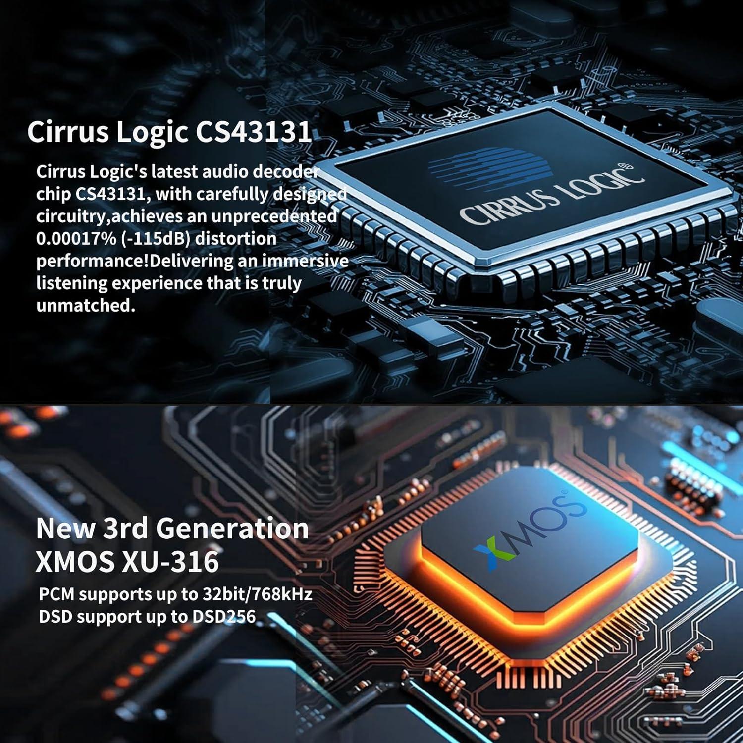 DAC USB MQA S.M.S.L DS100 con amplificador de auriculares