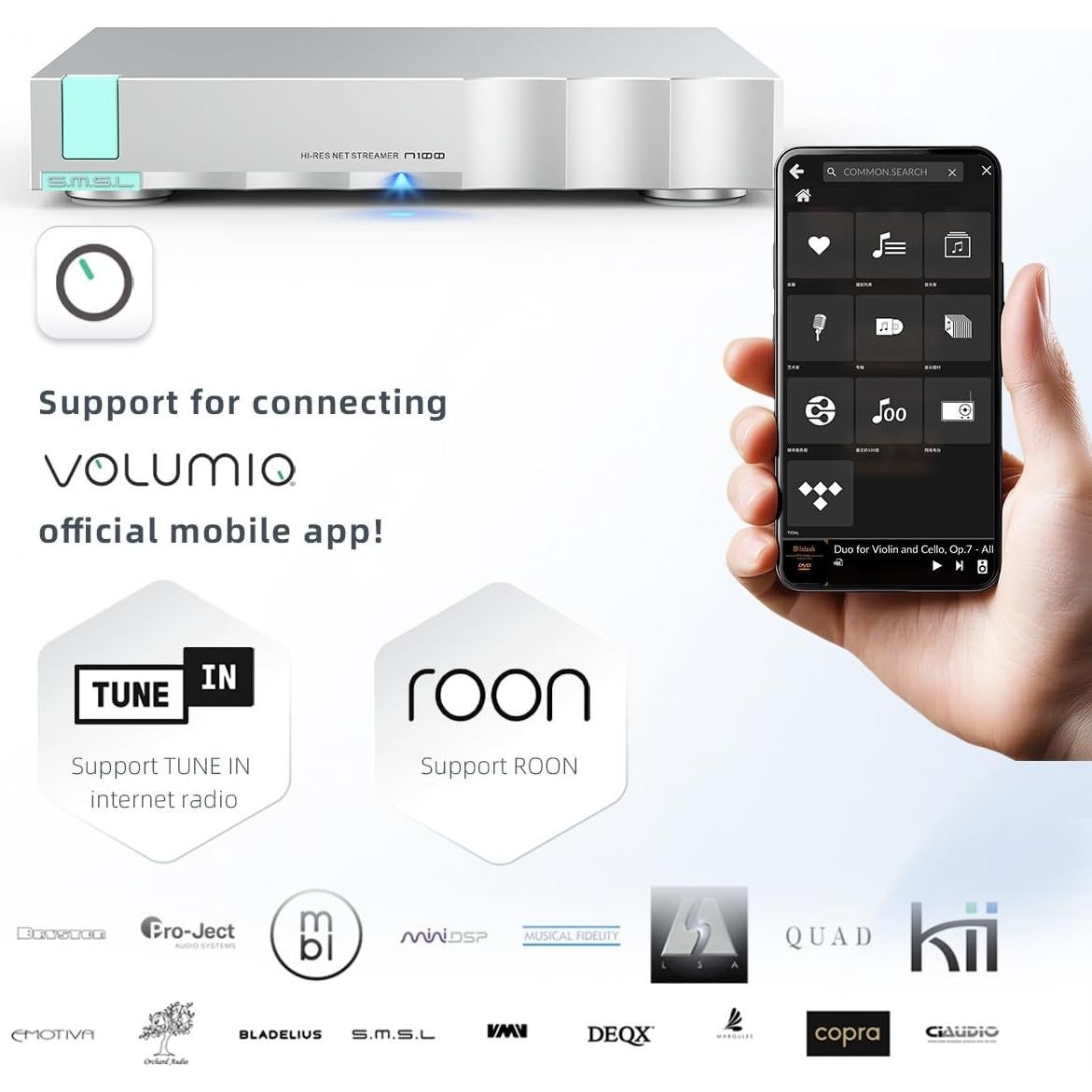 Reproductor de Streaming Hi Res S.M.S.L N100 MQA 24bit/192kHz