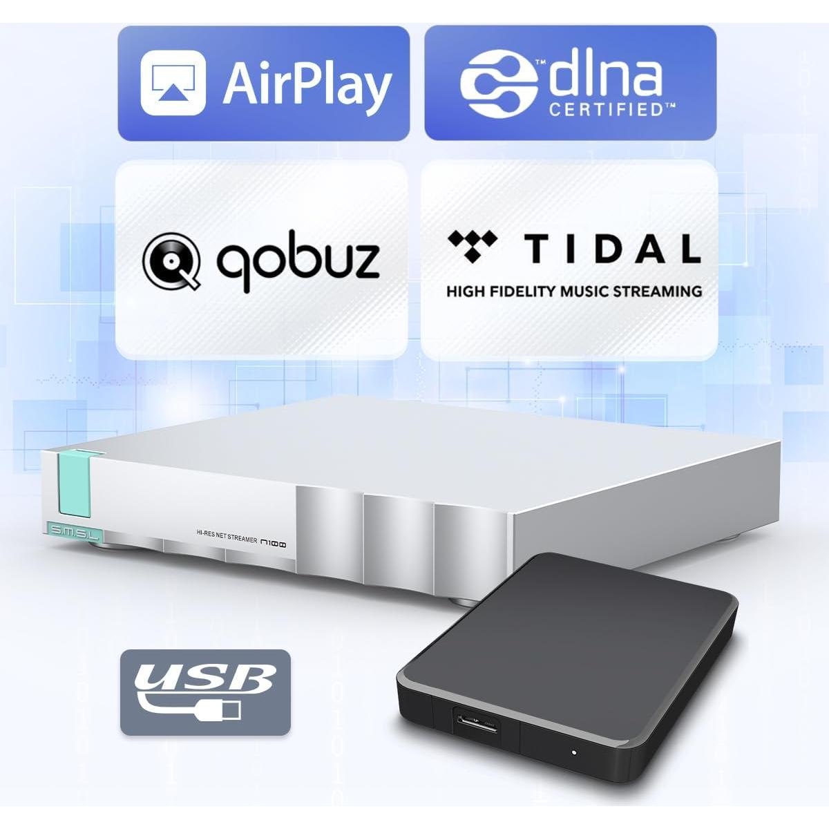 Reproductor de Streaming Hi Res S.M.S.L N100 MQA 24bit/192kHz