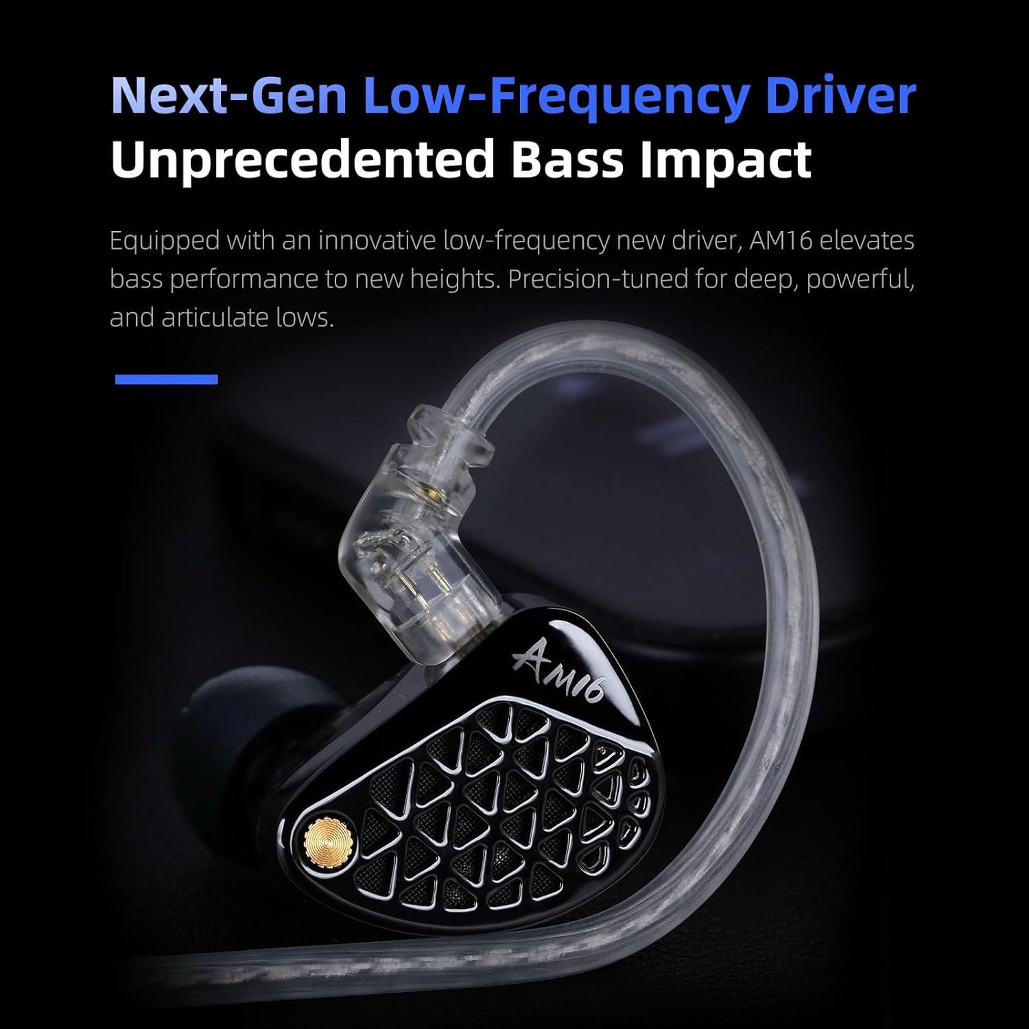 Auriculares KZ AM16 Hi-Fi 16 Controladores Balanceados 150g