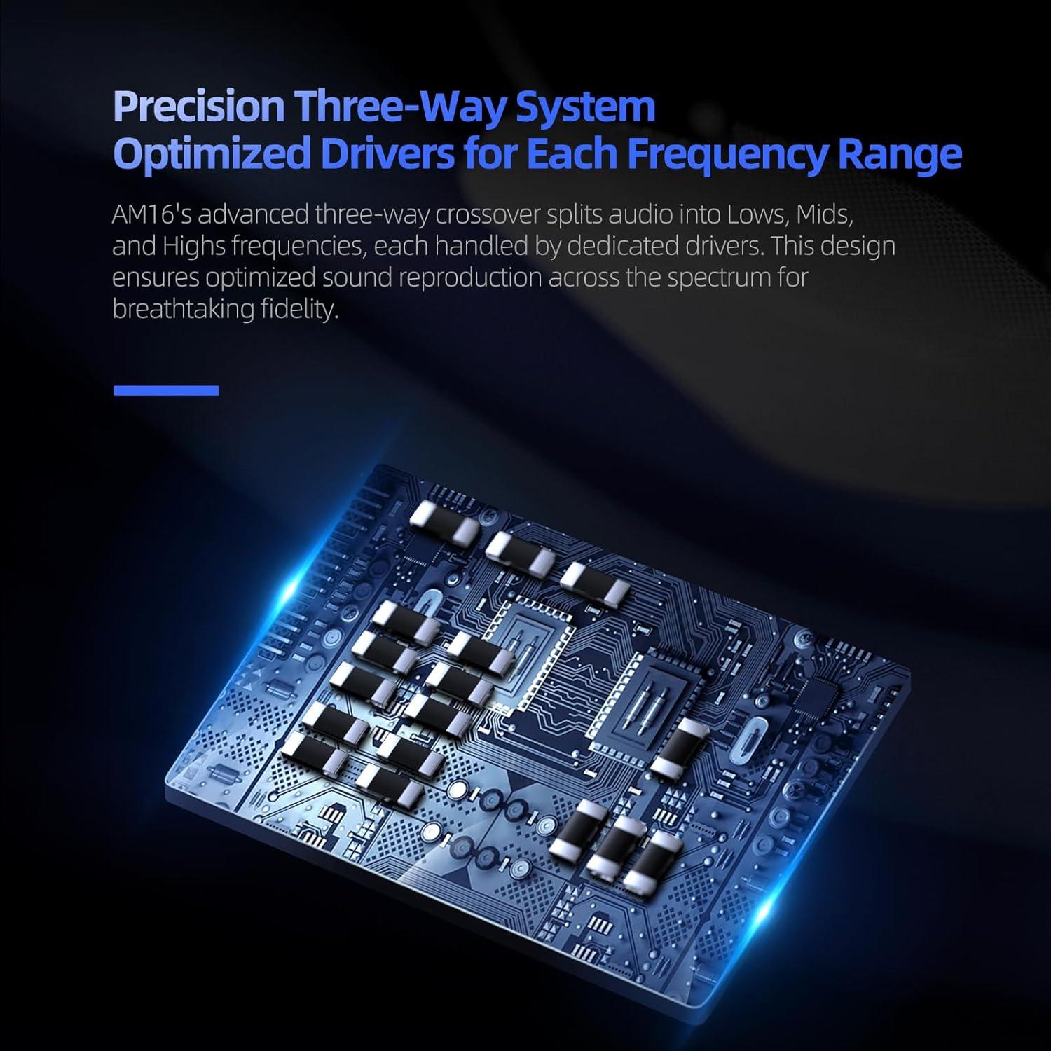 Auriculares KZ AM16 Hi-Fi 16 Controladores Balanceados 150g