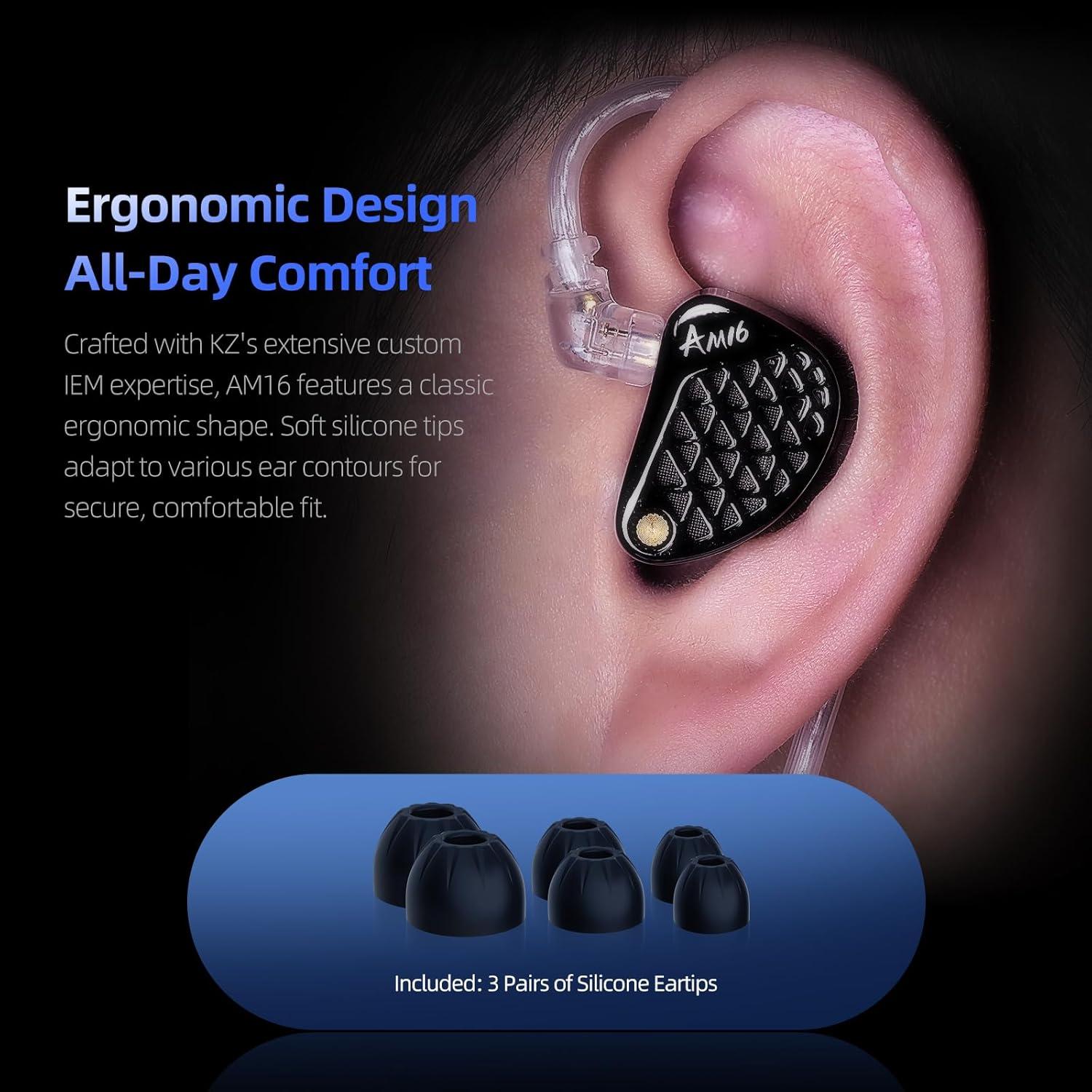 Auriculares KZ AM16 Hi-Fi 16 Controladores Balanceados 150g