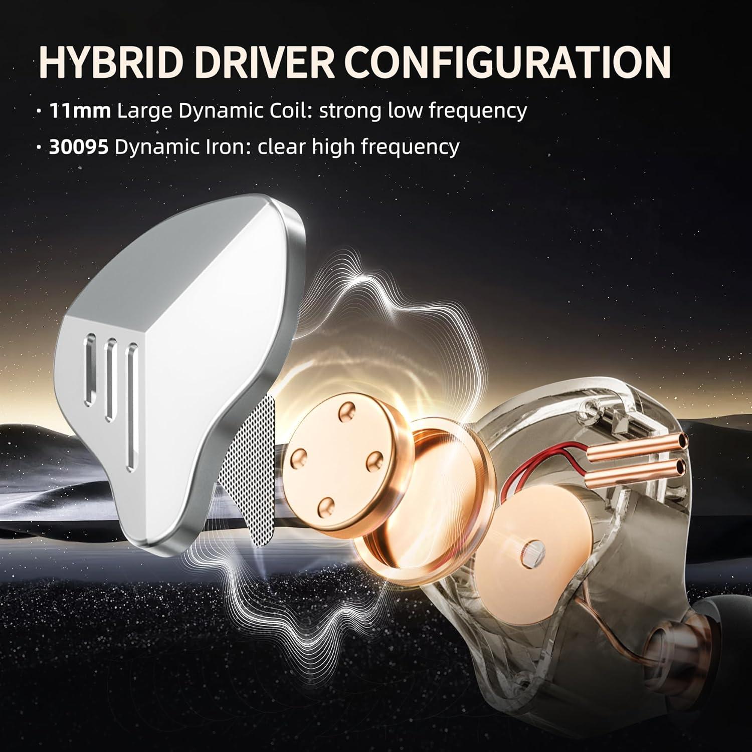 Auriculares In-Ear HIFI WALKER A20 Pro 1BA+1DD HiFi 67.8g