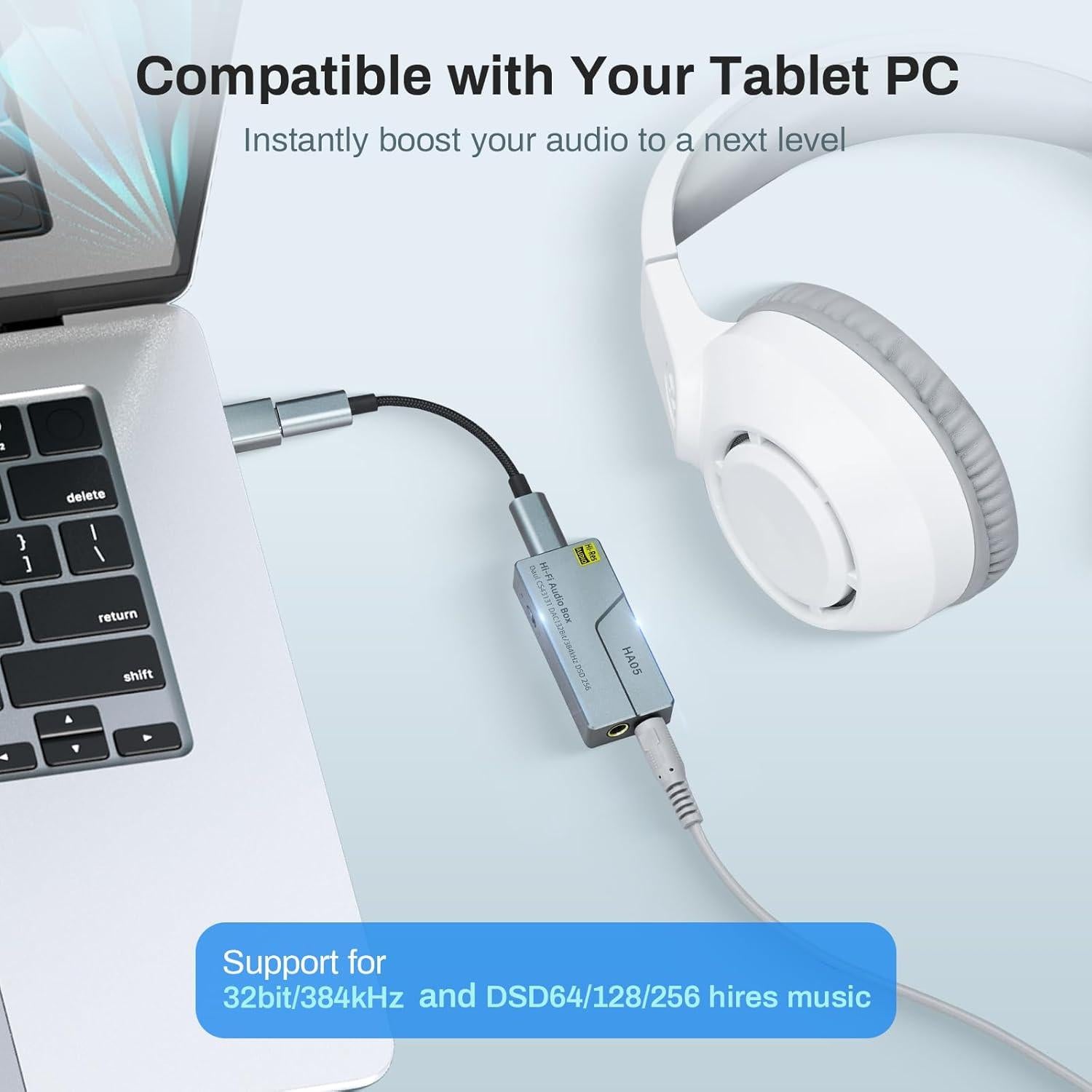 Amplificador DAC USB C EYTSE HA05 Portátil HiFi 32Bit/384kHz