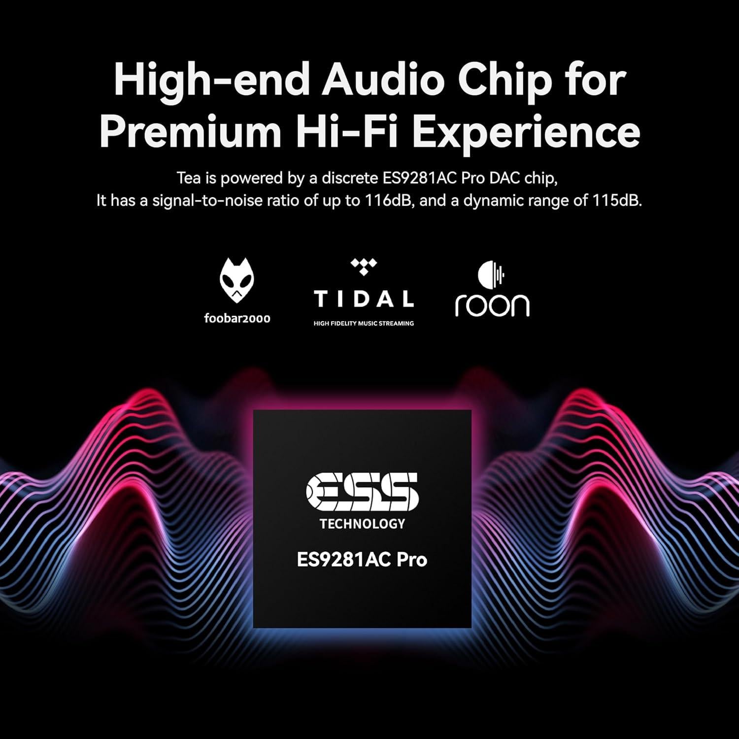 Amplificador de Auriculares Bluetooth Khadas Tea HiFi 32bit/384KHz