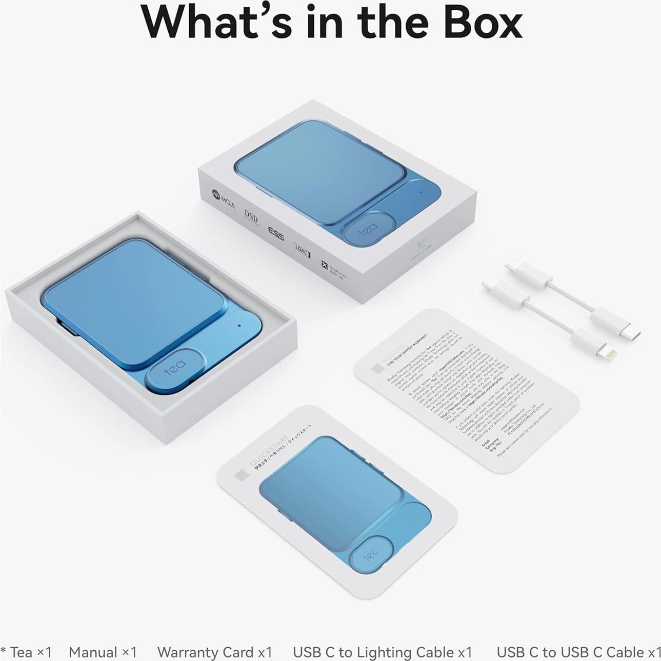 Amplificador de Auriculares Bluetooth Khadas Tea HiFi 32bit/384KHz