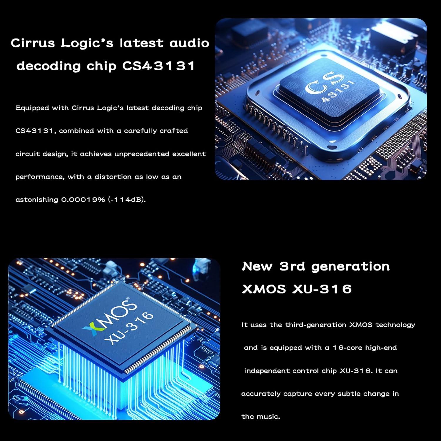 Amplificador DAC SMSL DS200 Hi-Res Bluetooth 5.1 32bit/768kHz