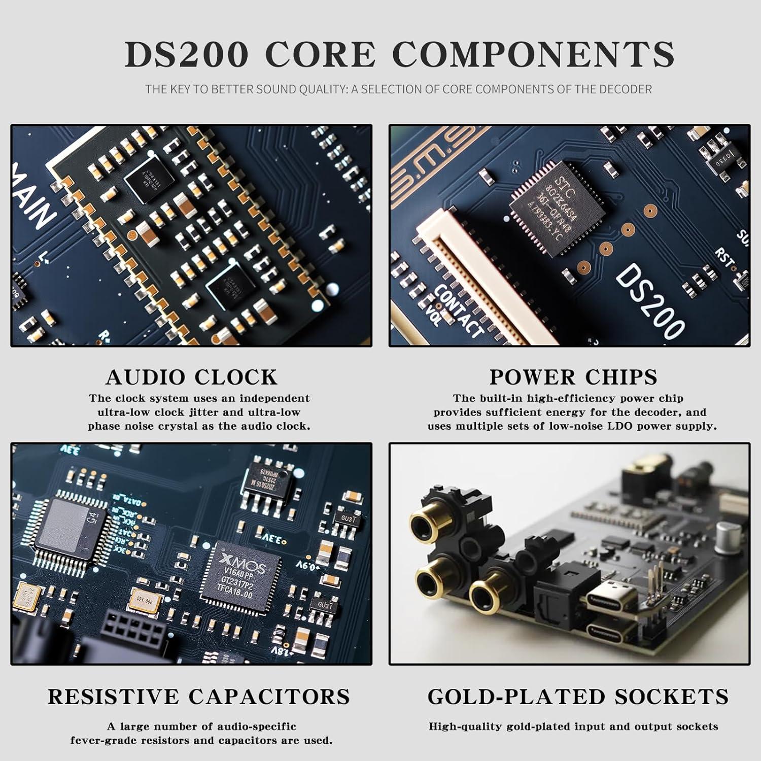 Amplificador DAC SMSL DS200 Hi-Res Bluetooth 5.1 32bit/768kHz