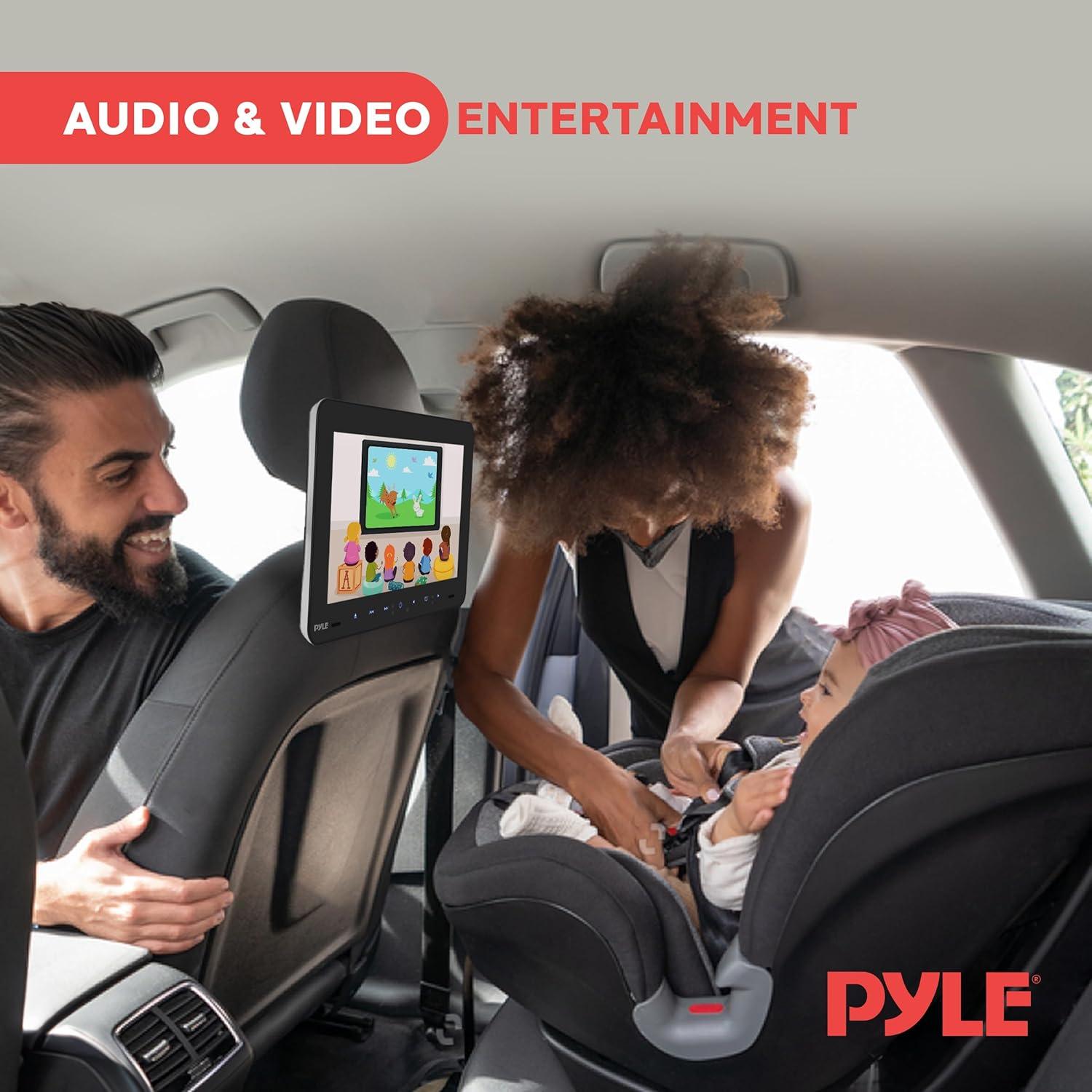 Monitor de Reposacabezas Pyle 9.4" DVD HDMI Negro