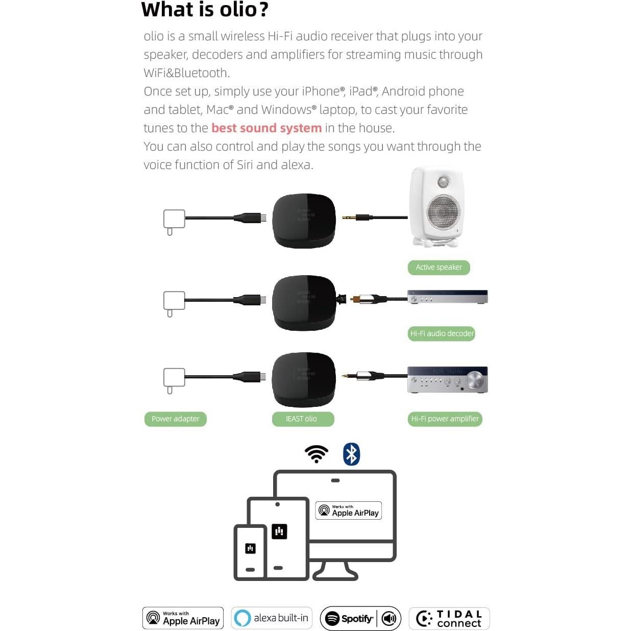 Adaptador de Audio Streaming IEAST Oliostream 1 Hi-Res 192kHz
