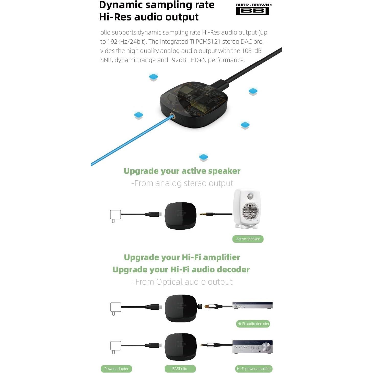 Adaptador de Audio Streaming IEAST Oliostream 1 Hi-Res 192kHz