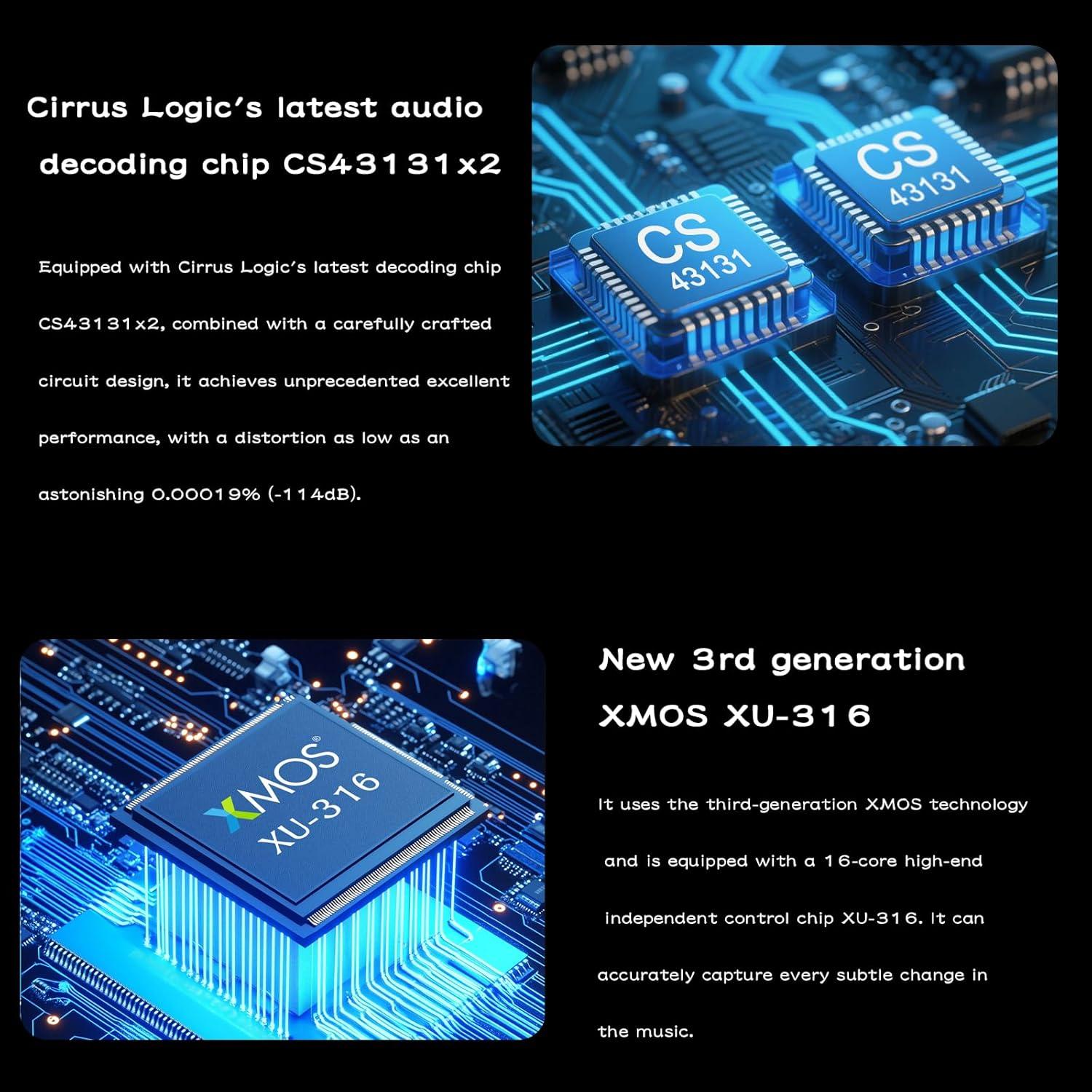 Amplificador DAC SMSL DS200 Bluetooth 5.1 32bit 768kHz