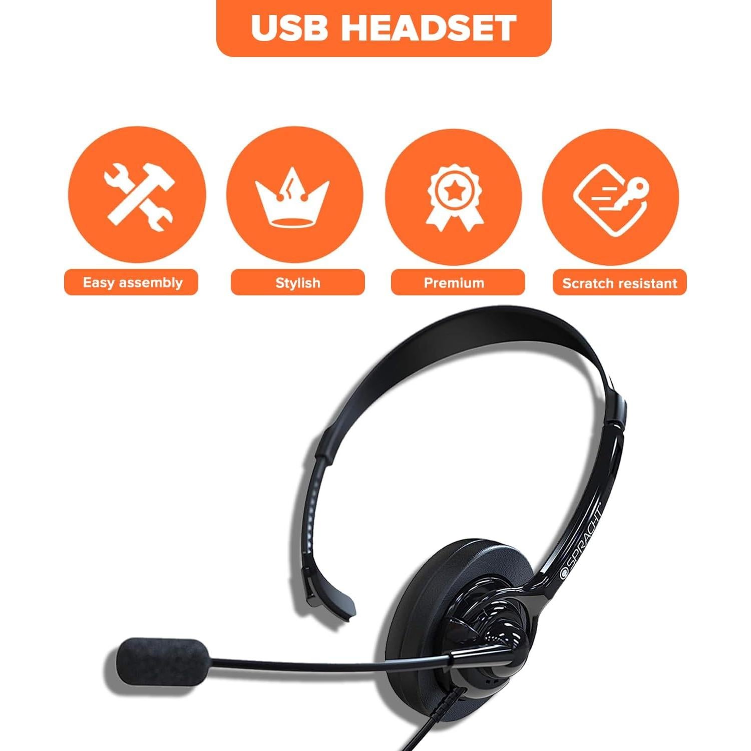 Auriculares con Micrófono Spracht ZUM350M 3.5mm y 2.5mm Cancelación Ruido