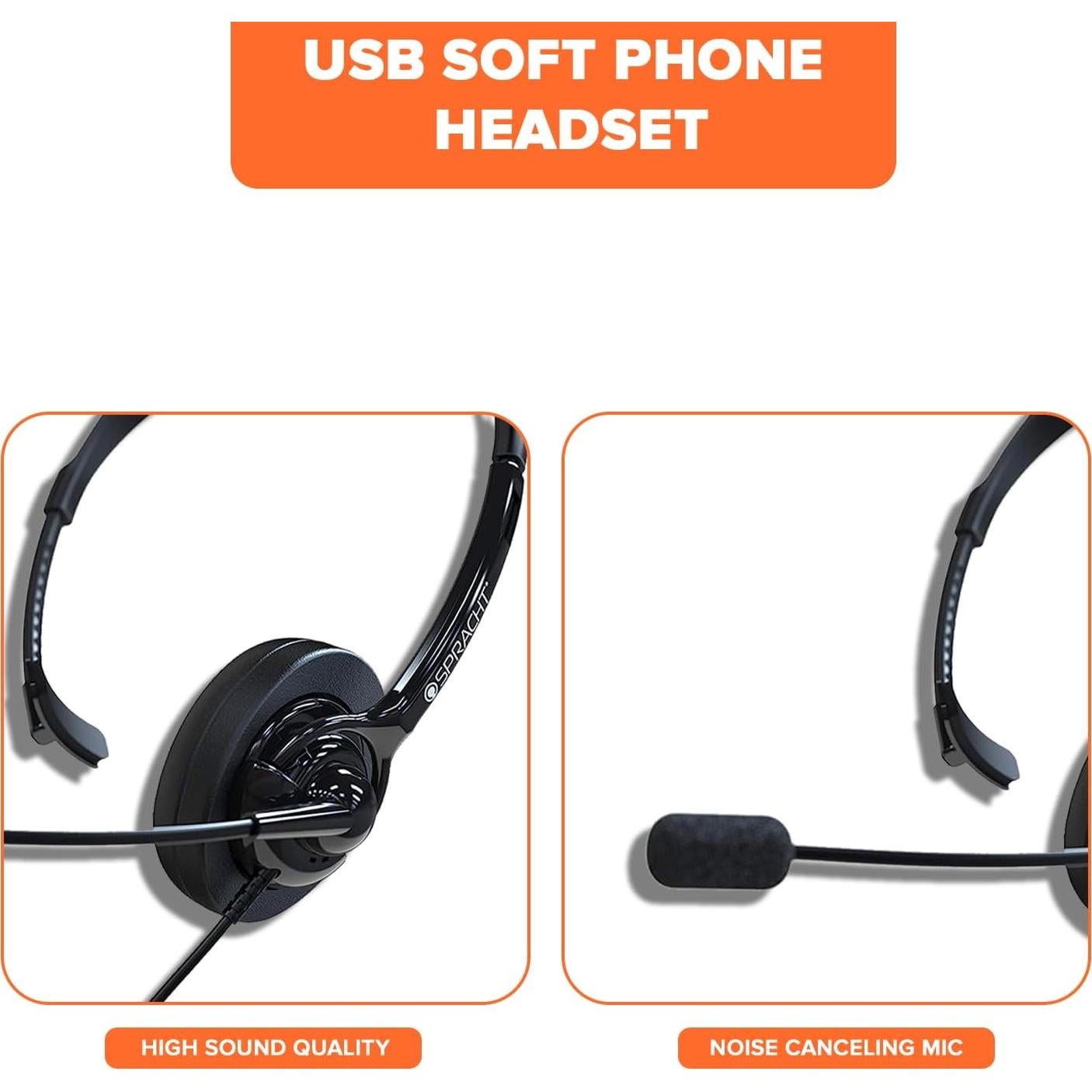 Auriculares con Micrófono Spracht ZUM350M 3.5mm y 2.5mm Cancelación Ruido