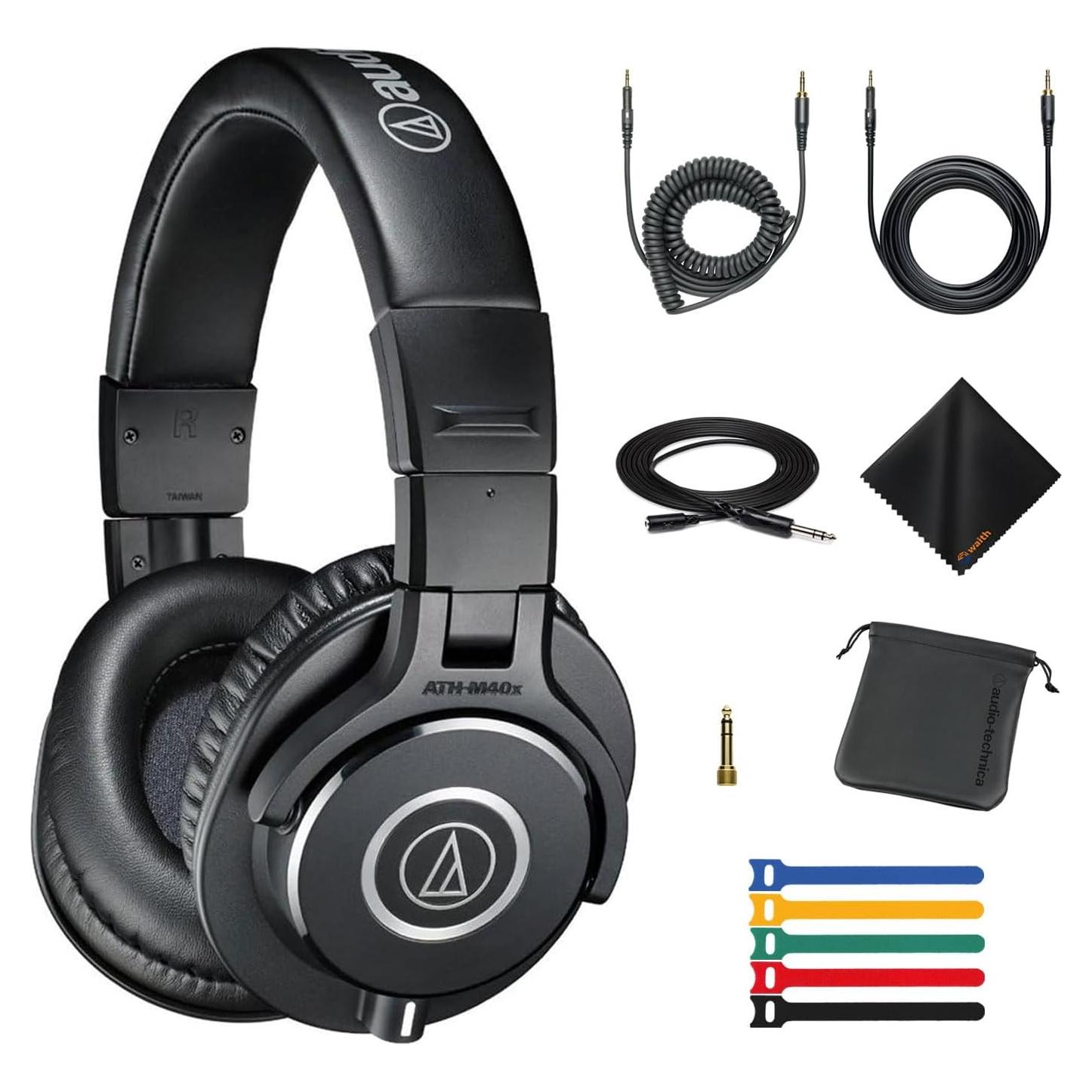 Auriculares Cerrados Audio-Technica ATH-M40x + Accesorios