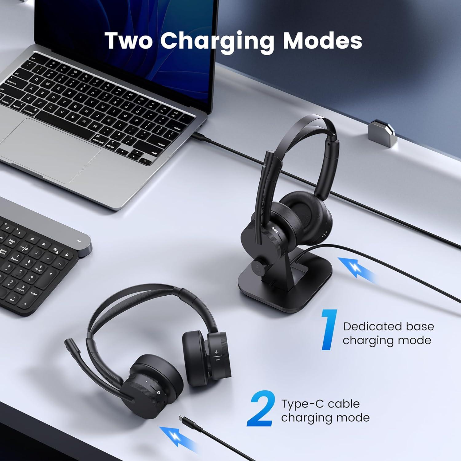 Auricular Inalámbrico Soothielec KH156M con Micrófono y Cancelación de Ruido