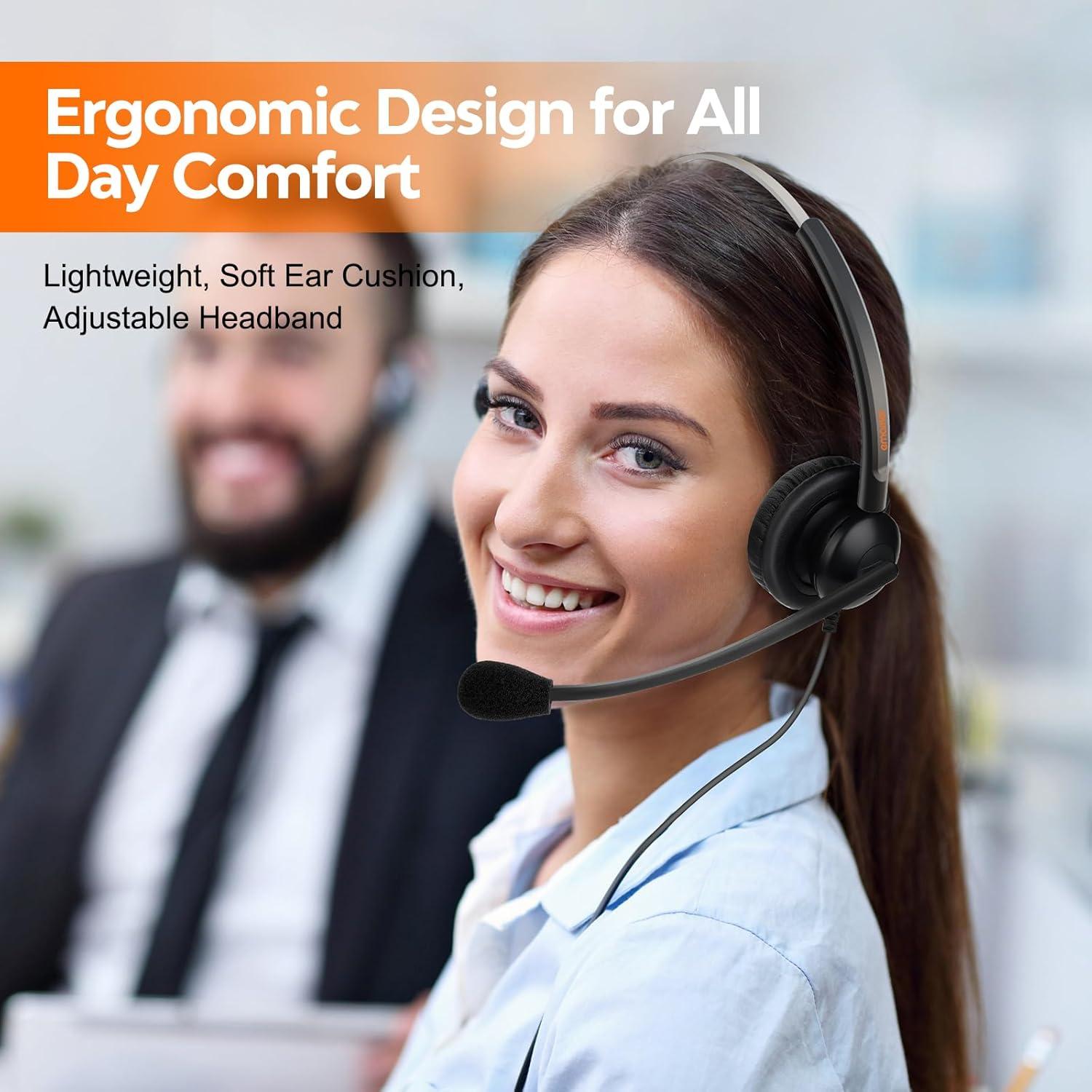 Auricular con cable RJ9 Emaiker EMK500DQDA para Teléfonos IP