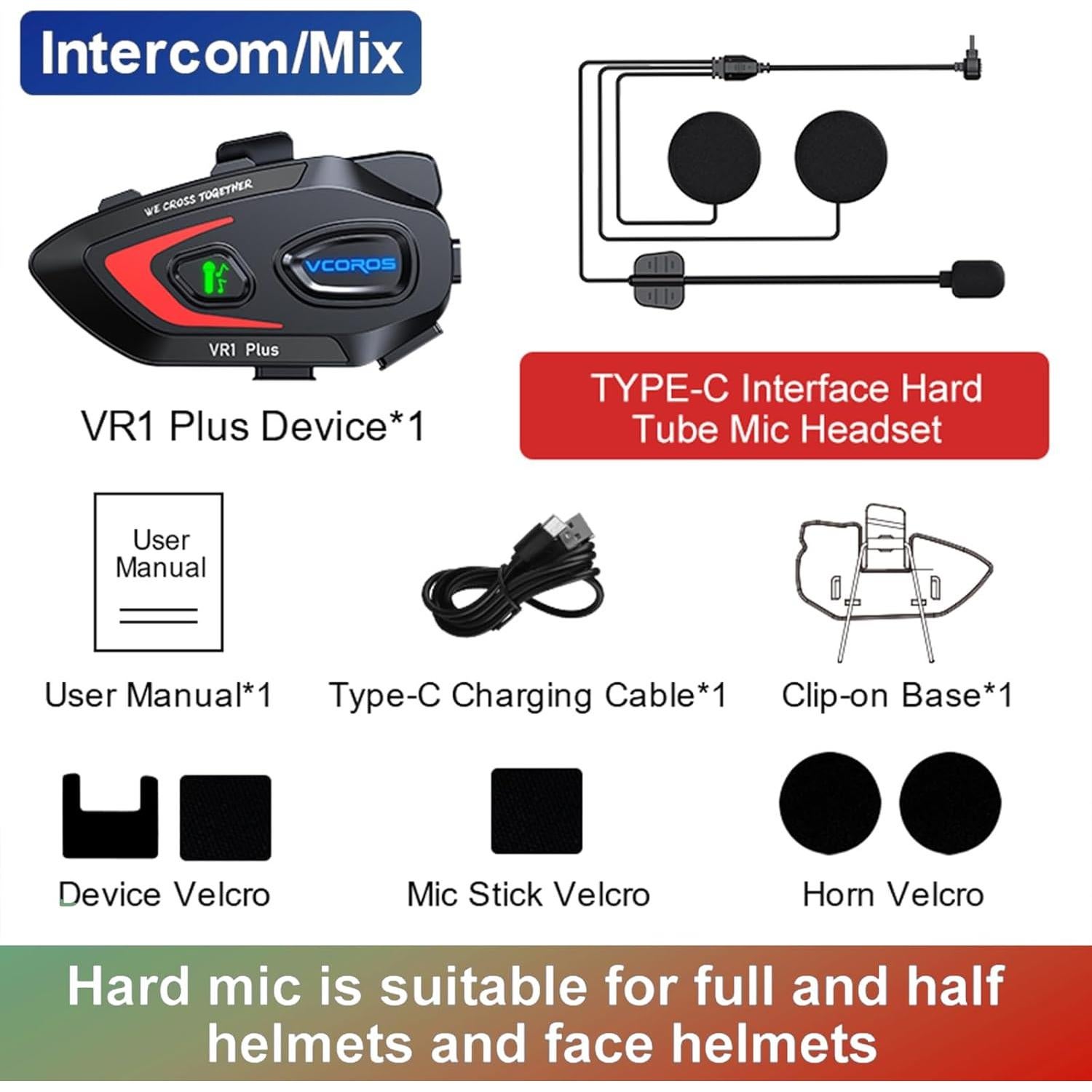 Auricular Intercomunicador VCOROS VR1 Plus Impermeable