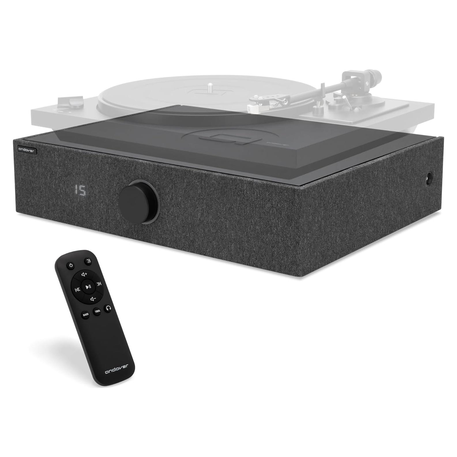 Altavoces Premium Andover Audio SpinBase MAX 2 - Bluetooth, Pre-Amplificador, Sonido Hi-Fi