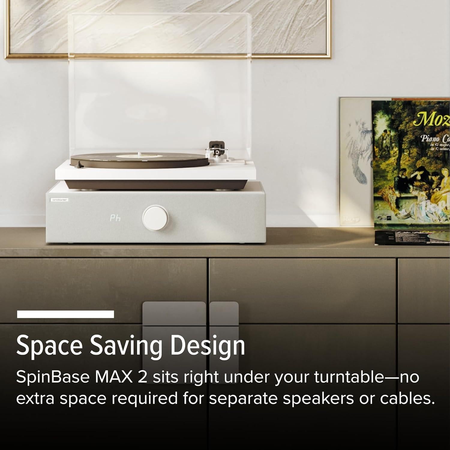 Altavoces Premium Andover Audio SpinBase MAX 2 - Bluetooth, Pre-Amplificador, Sonido Hi-Fi