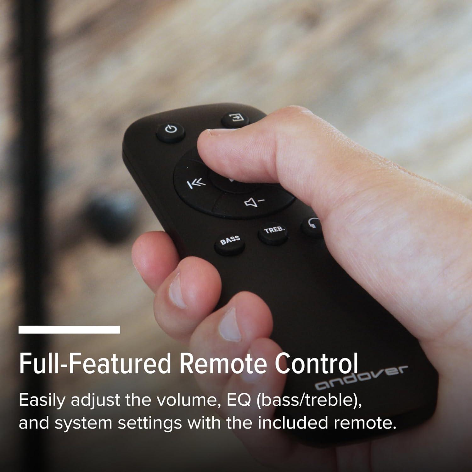 Altavoces Premium Andover Audio SpinBase MAX 2 - Bluetooth, Pre-Amplificador, Sonido Hi-Fi