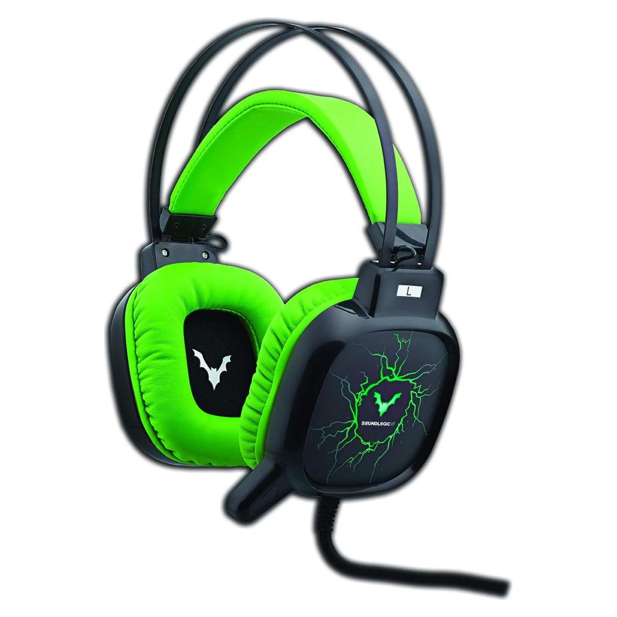Auriculares Gaming Soundlogic Sonar XT Verde 7.1 con Micrófono