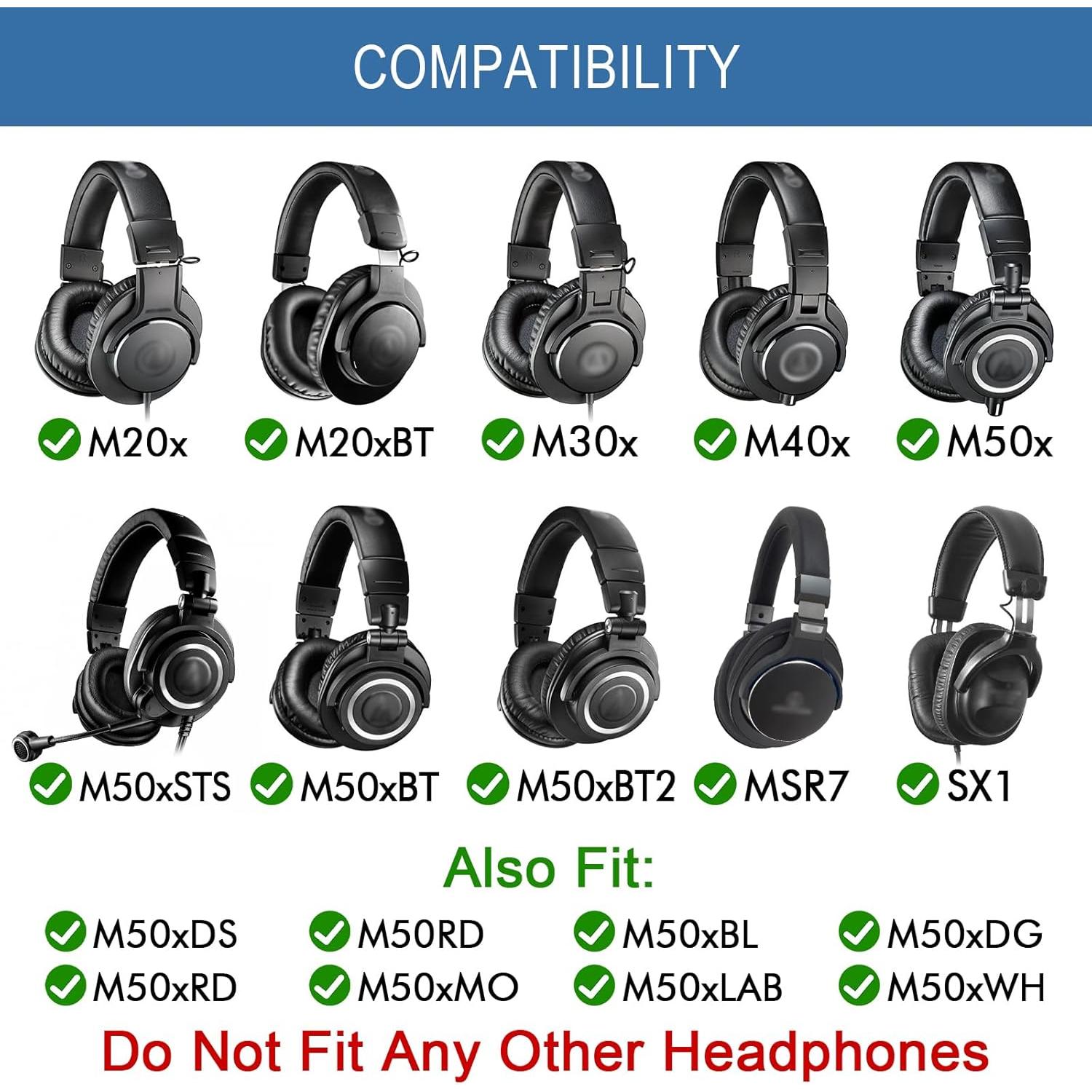 Almohadillas de Gel Refrigerante GEVO para Auriculares Audio Technica ATH M50/M40/M30