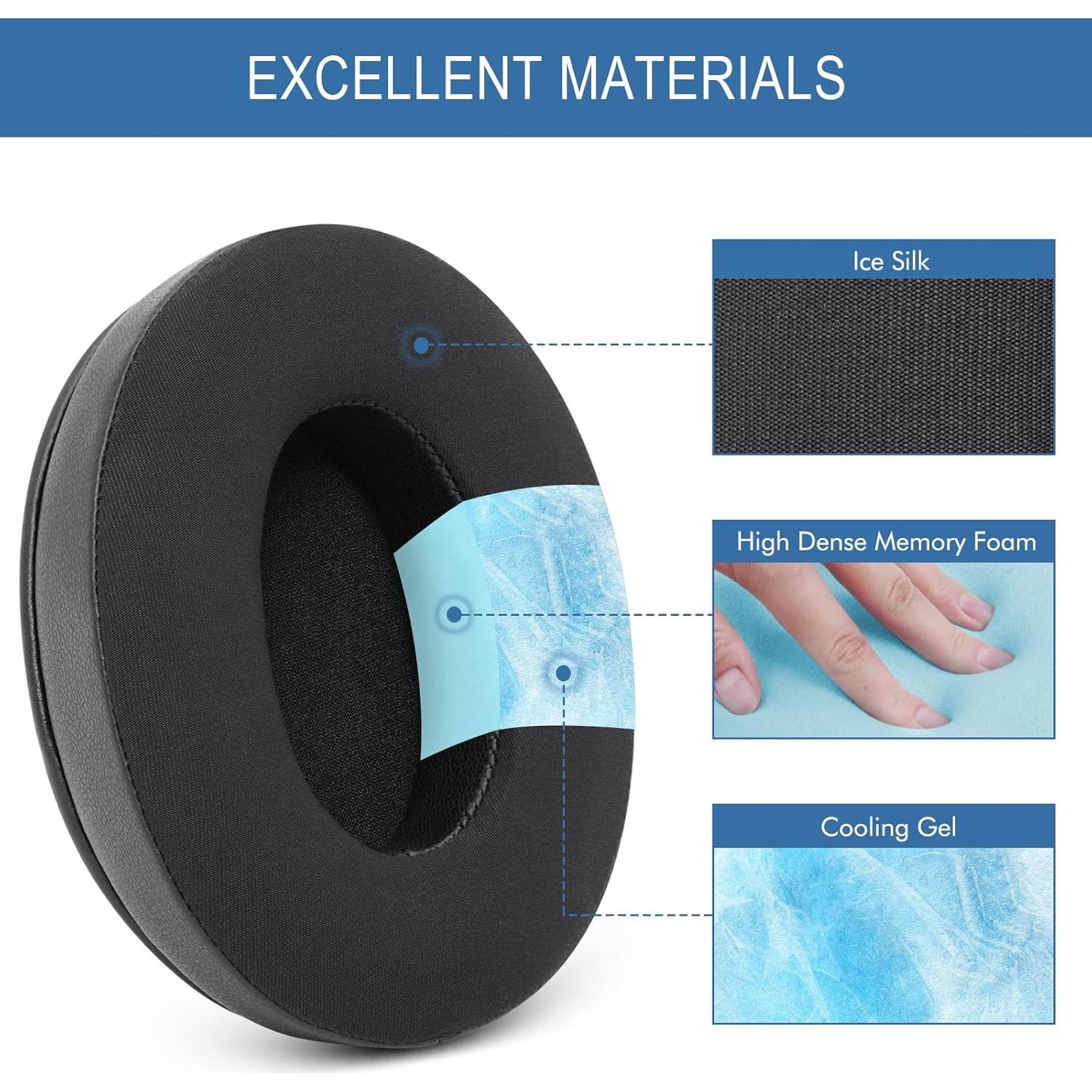 Almohadillas de Gel Refrigerante GEVO para Auriculares Audio Technica ATH M50/M40/M30