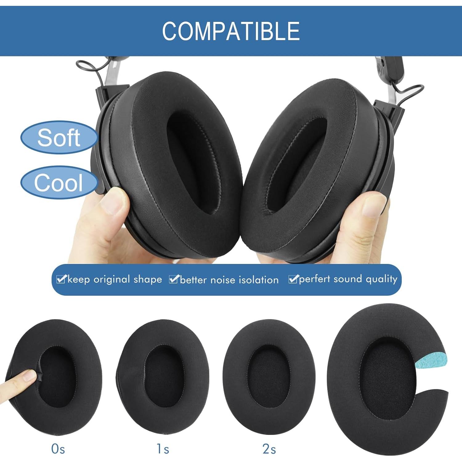 Almohadillas de Gel Refrigerante GEVO para Auriculares Audio Technica ATH M50/M40/M30