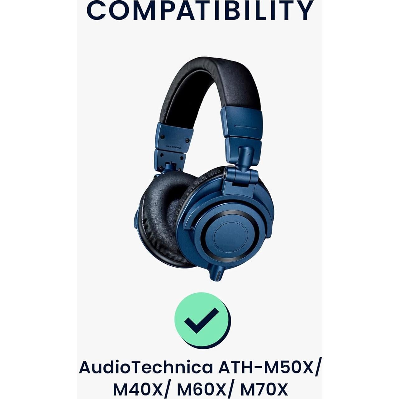 Cable de Auriculares 100cm kwmobile para AudioTechnica ATH-M50X/M40X/M60X/M70X