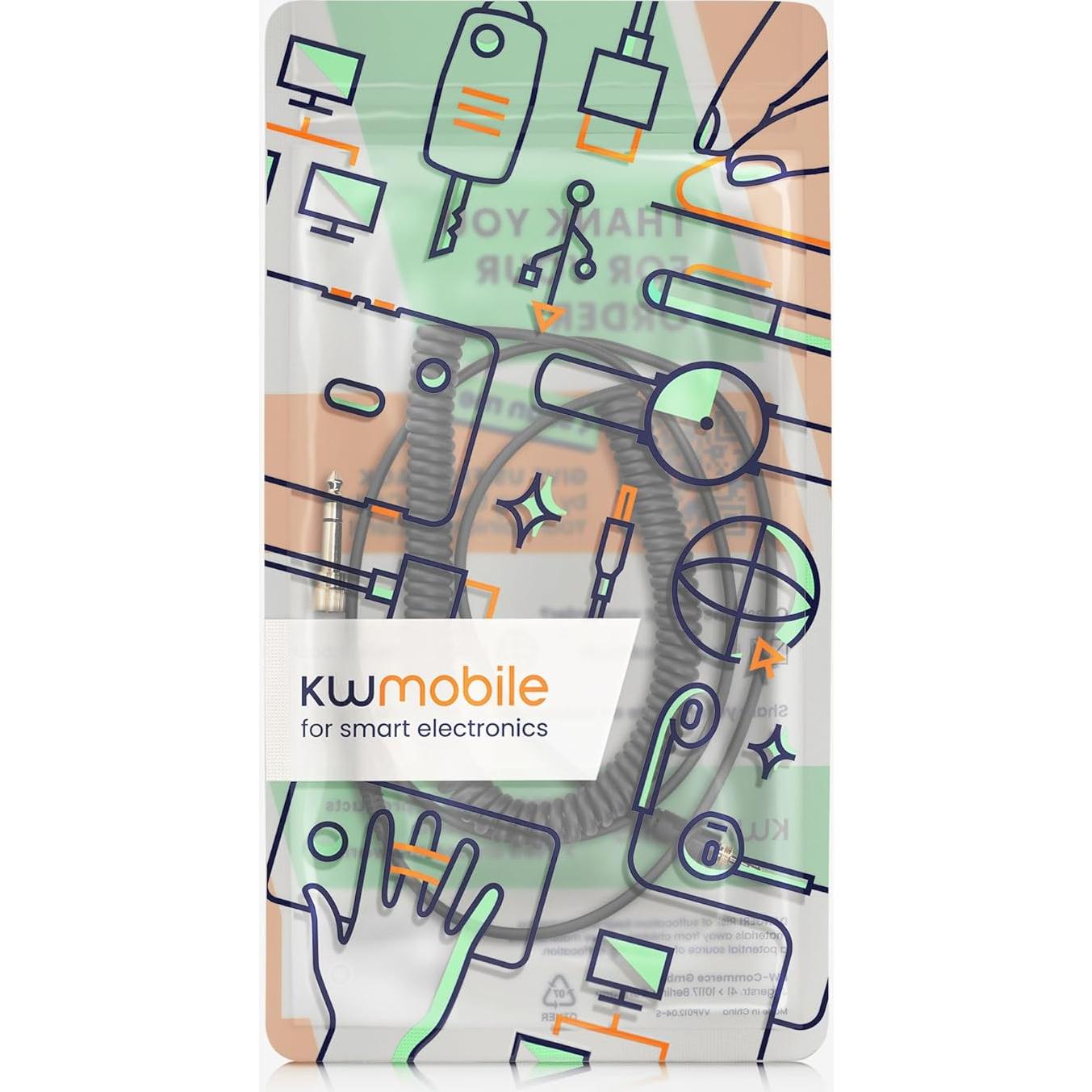 Cable de Auriculares 100cm kwmobile para AudioTechnica ATH-M50X/M40X/M60X/M70X