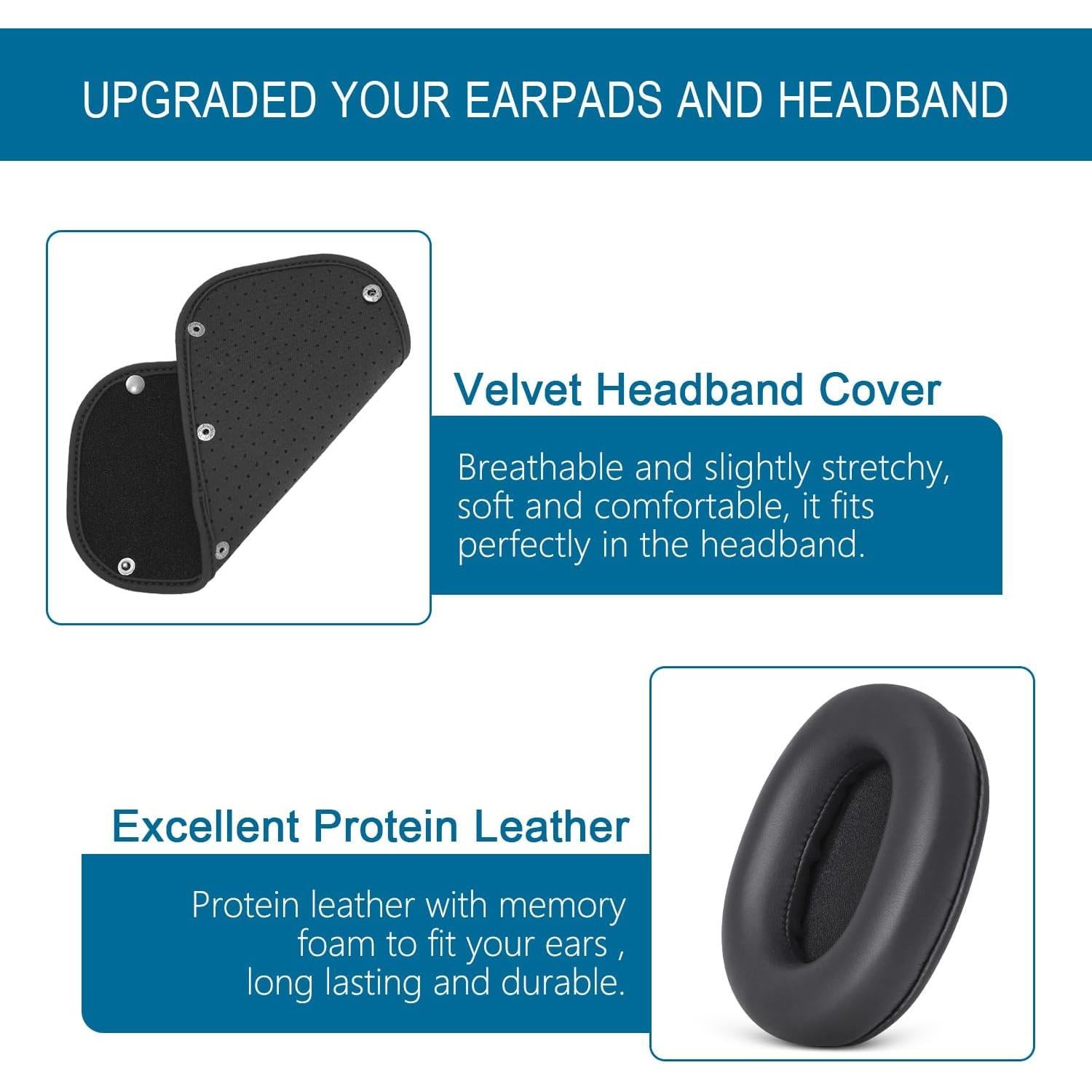 Almohadillas de Repuesto GEVO para Auriculares Audio Technica ATH M50